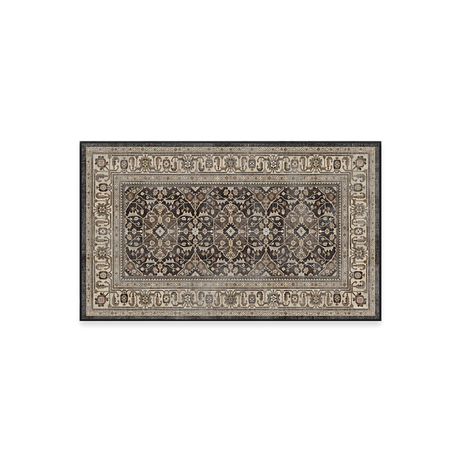 RUGGABLE – Alessia Dark Wood – Machine Washable Area Rug – Pet & Child Friendly – Stain & Water Resistant – Non-Slip – 5&
