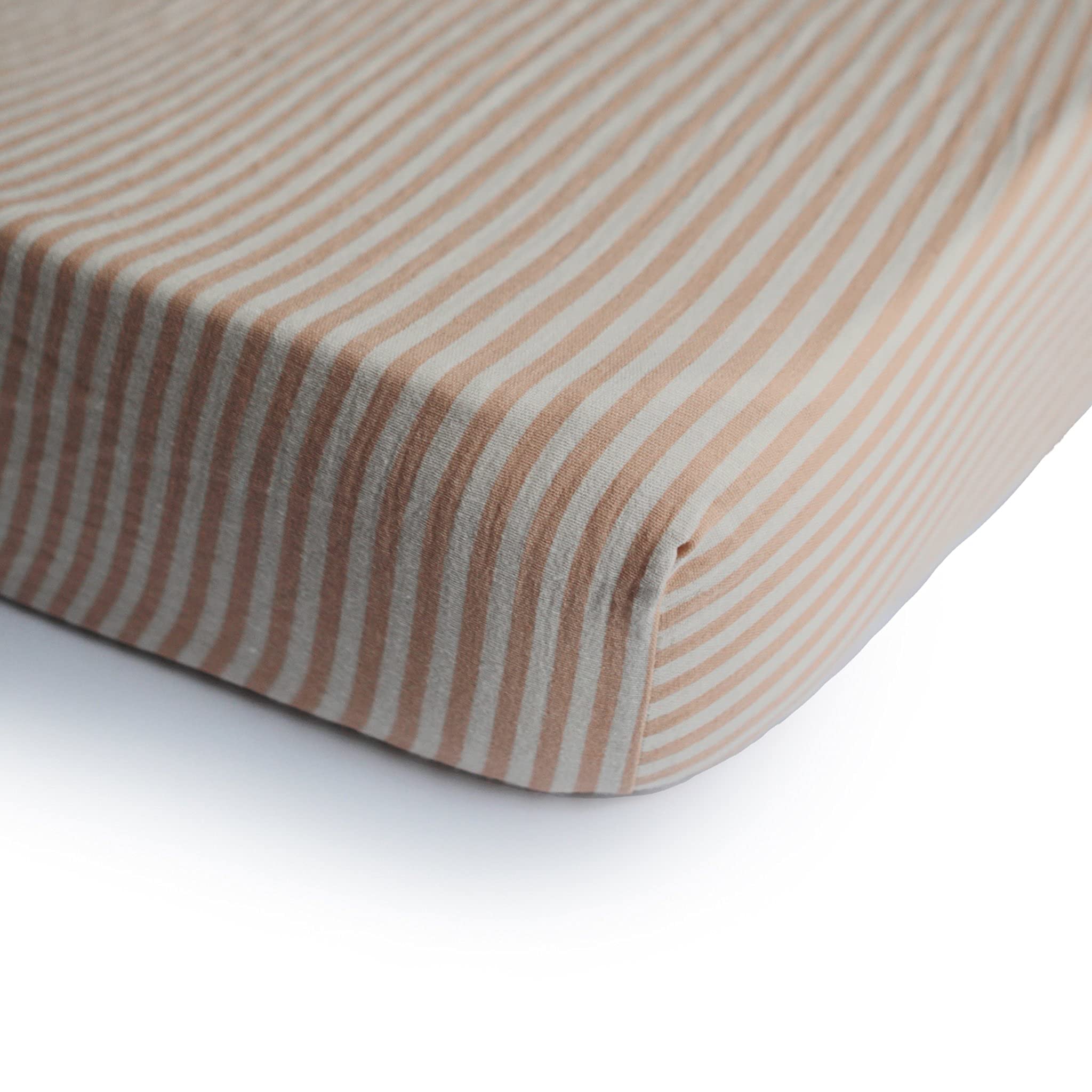 mushie Extra Soft Muslin Fitted Crib Sheet | 192 Thread Count | 28"x 52" (Fog)