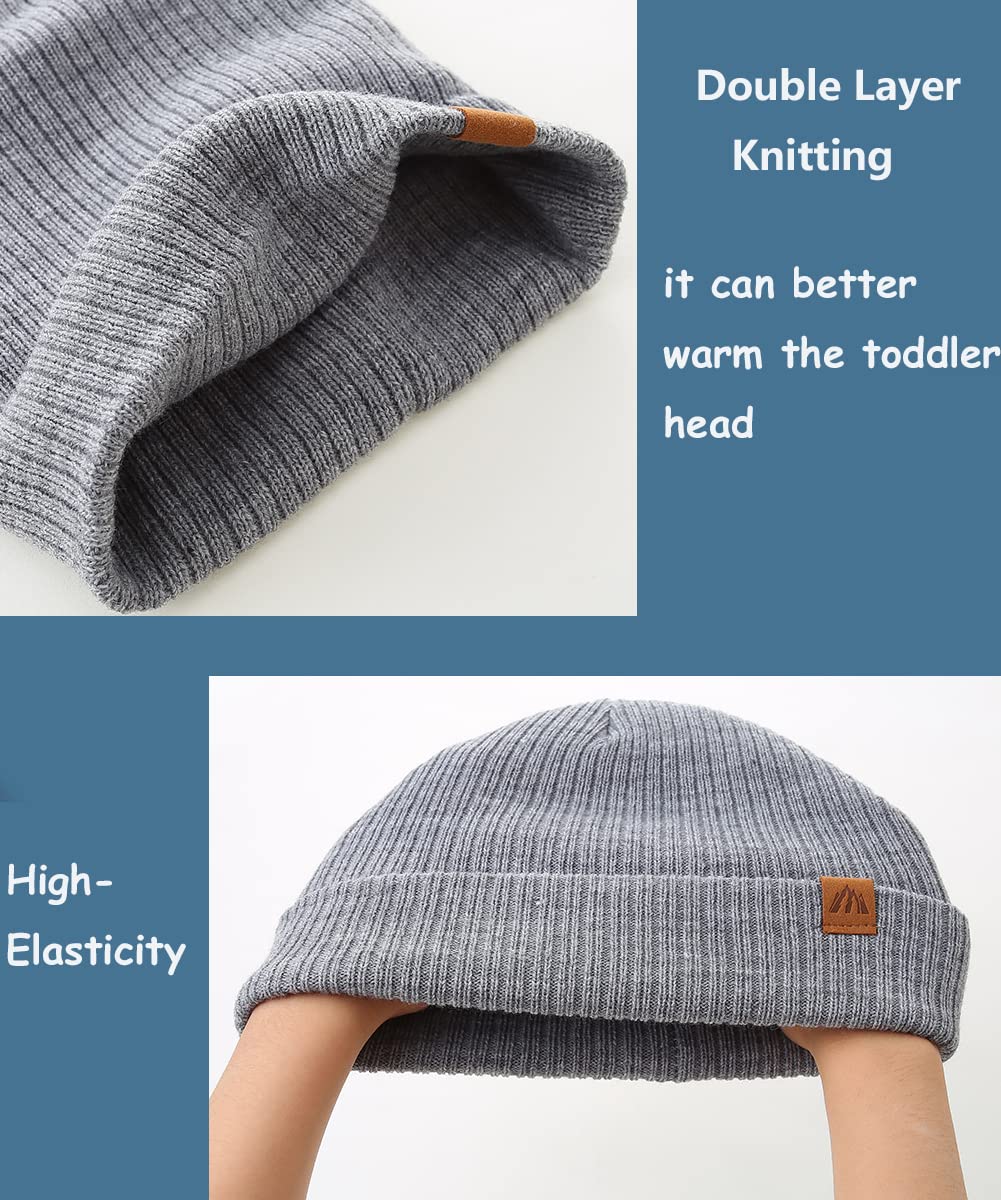 LMLALML Beanie for Toddler Boys Elegant Baby Beanie Knit Winter Hat for Kids