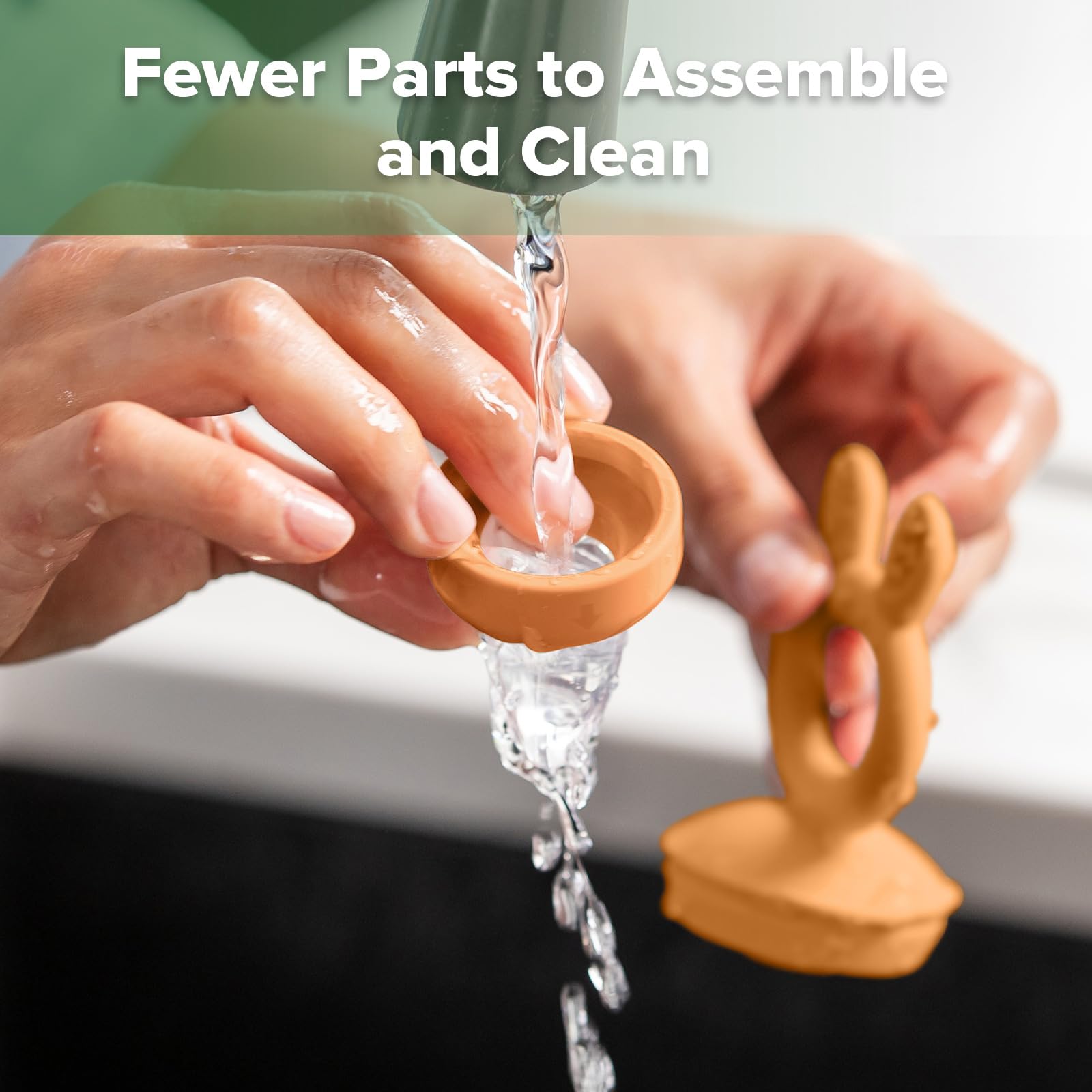 Haakaa Baby Fruit Food Feeder & Mini Freezer Nibble Tray Combo, Breastmilk Popsicle Molds for Cooling Relief, BPA Free Silicone Feeder for Safe Infant Self Feeding, 4 Month+ (Pea Green)