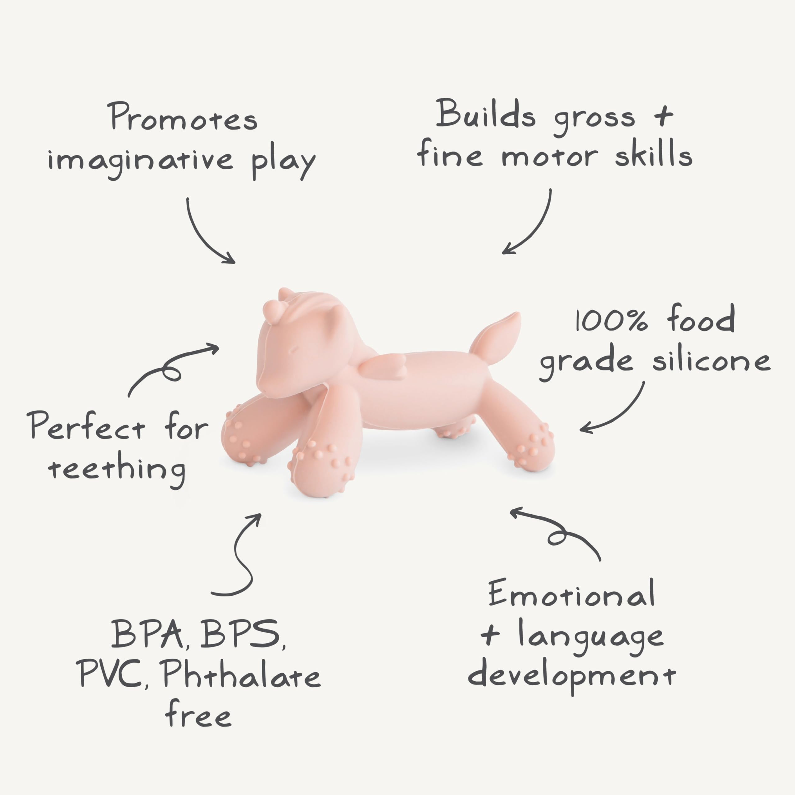 mushie Silicone Baby Teether Toy | Bunny
