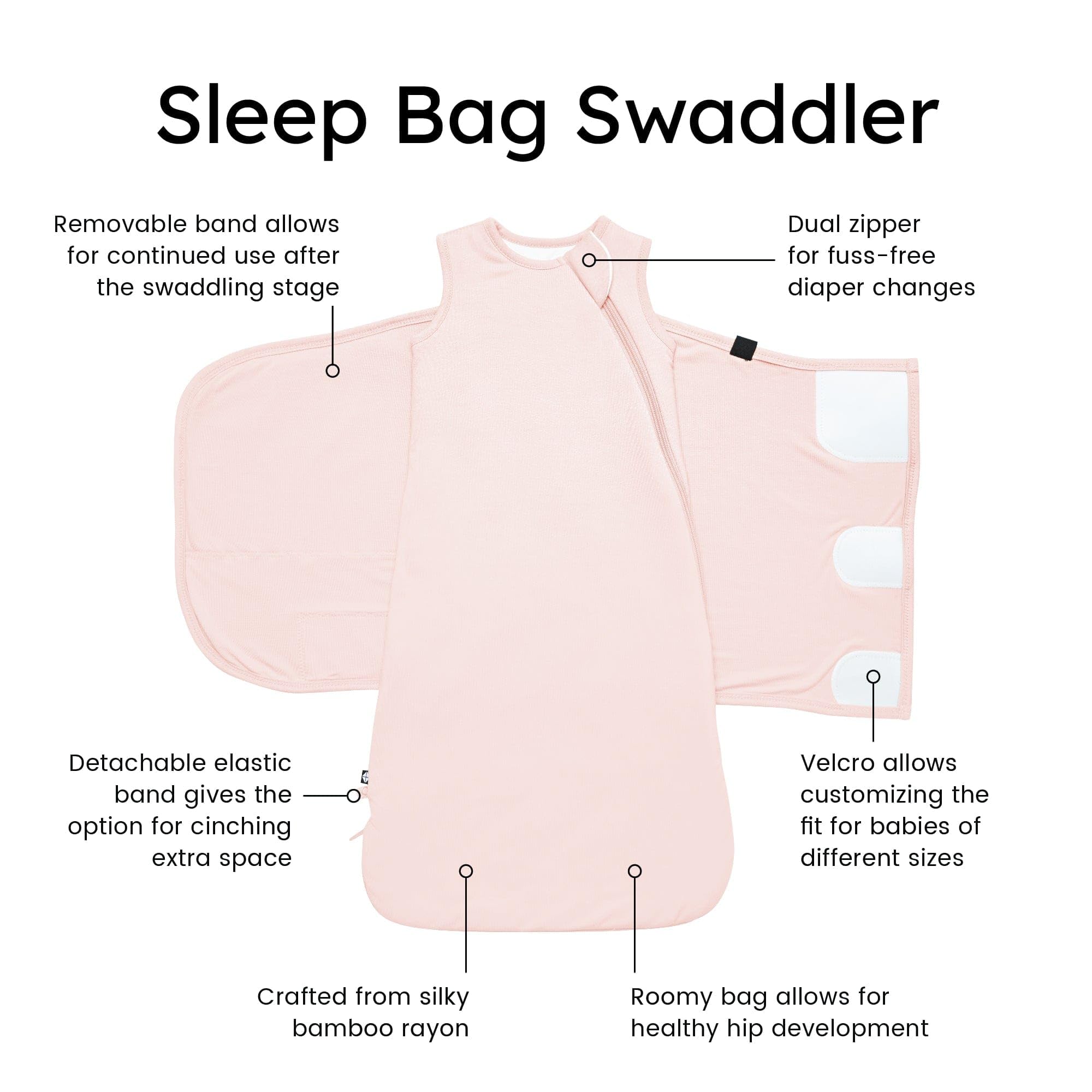 KYTE BABY Unisex Rayon Made from Bamboo Sleep Bag Swaddler for Babies, 1.0 Tog