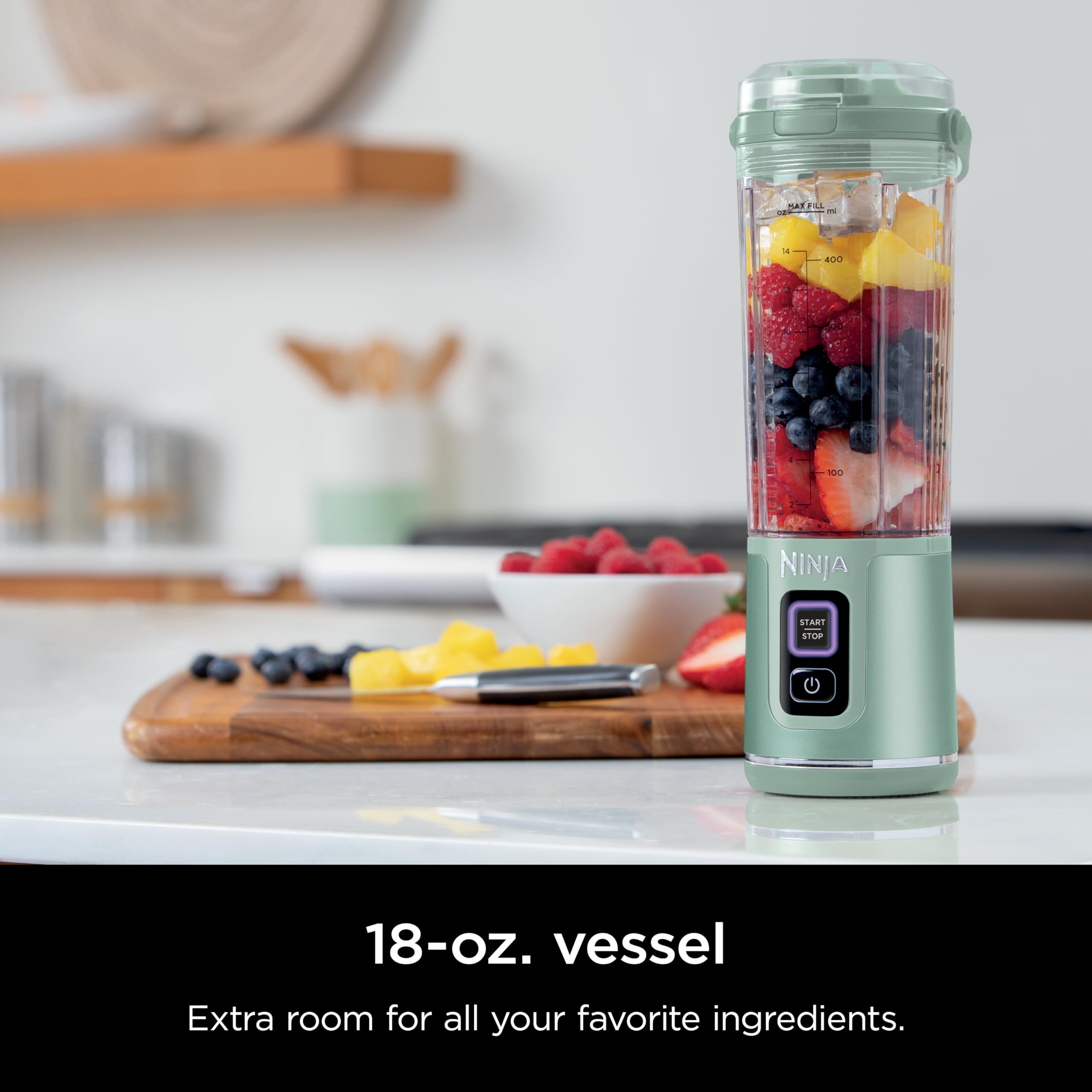 Ninja Blast Portable Blender, Cordless, 18oz. Vessel, Personal Blender For-Shakes and Smoothies, BPA Free, Leakproof-Lid and Sip Spout, USB-C Rechargeable, Dishwasher Safe Parts, Tinted Pink, BC151PK