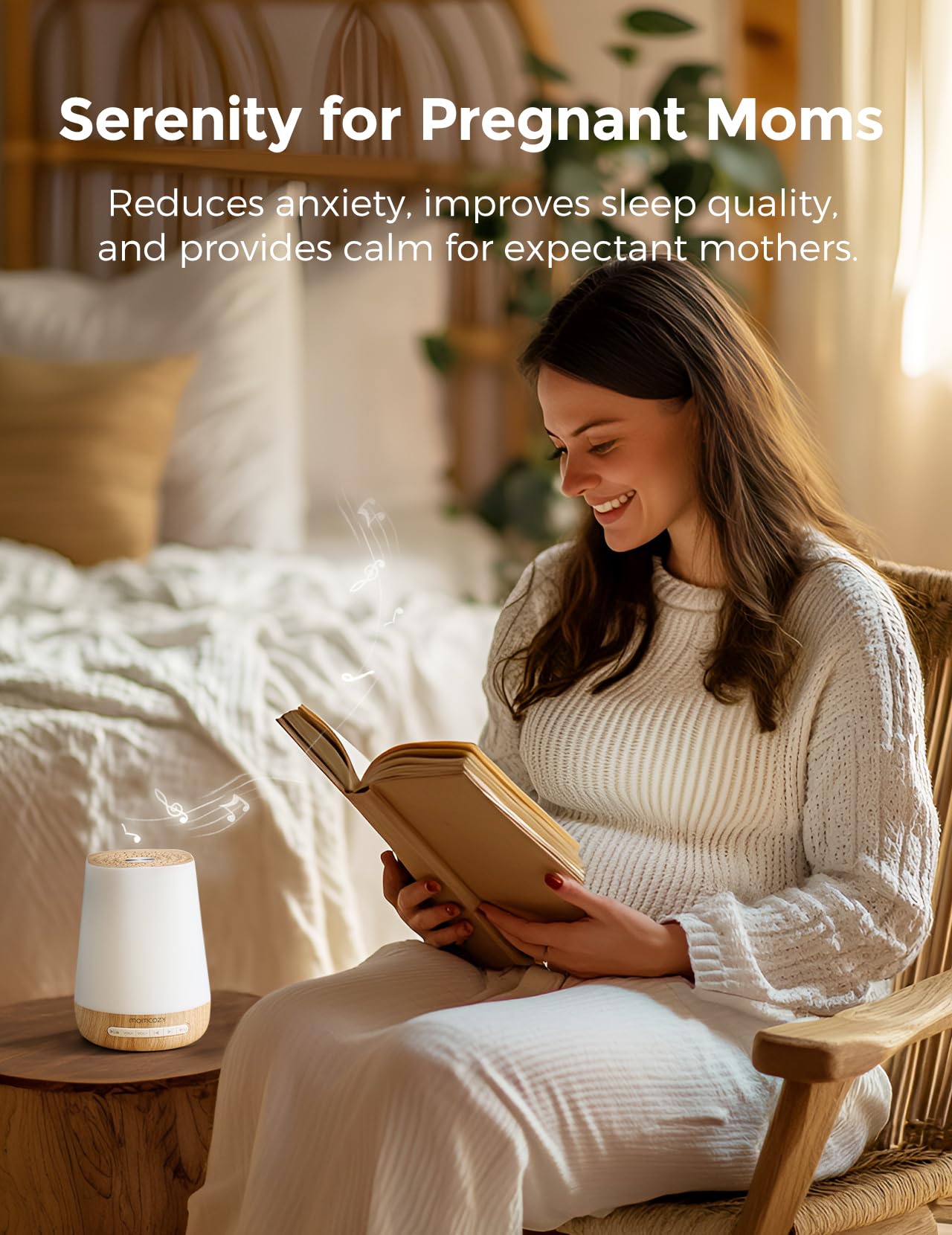 Baby Sound Machine, Momcozy White Noise Machine for Baby Sleeping with Night Light, Toddler Sleep Trainer 34 Soothing Sleep Sounds, Timer, App Remote Control, Personal Sleep Routine Alarm Clock(Blue)