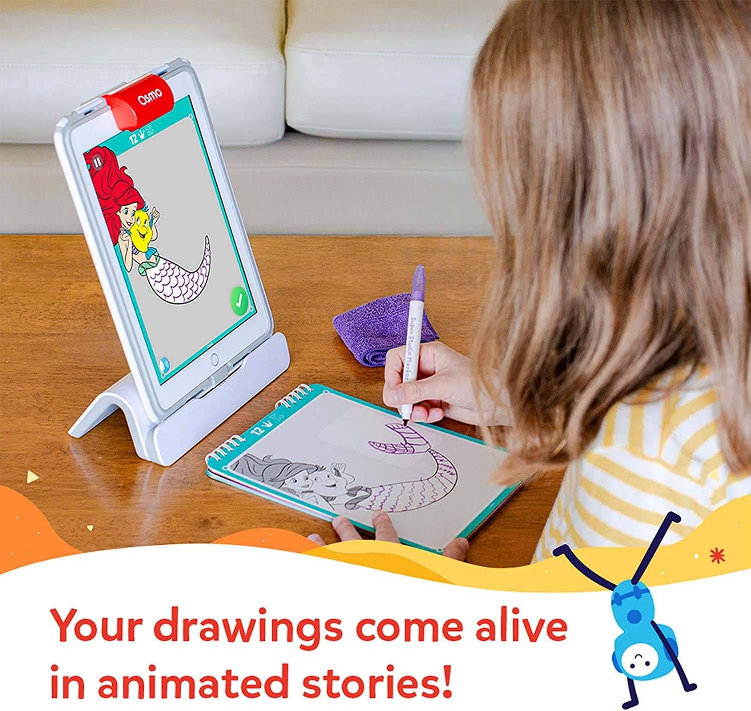 Osmo - Super Studio Disney Princess Starter Kit for iPad - Ages 5-11 - Drawing Activities - (Osmo iPad Base Included)