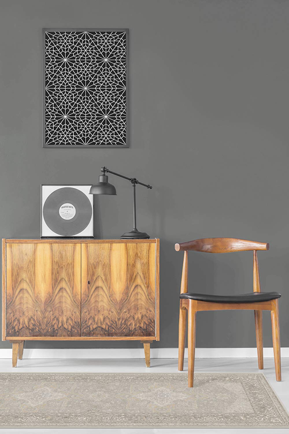 RUGGABLE Maral Heriz Washable Rug - Perfect Vintage Area Rug for Living Room Bedroom Kitchen - Pet & Child Friendly - Stain & Water Resistant - Creme 3&