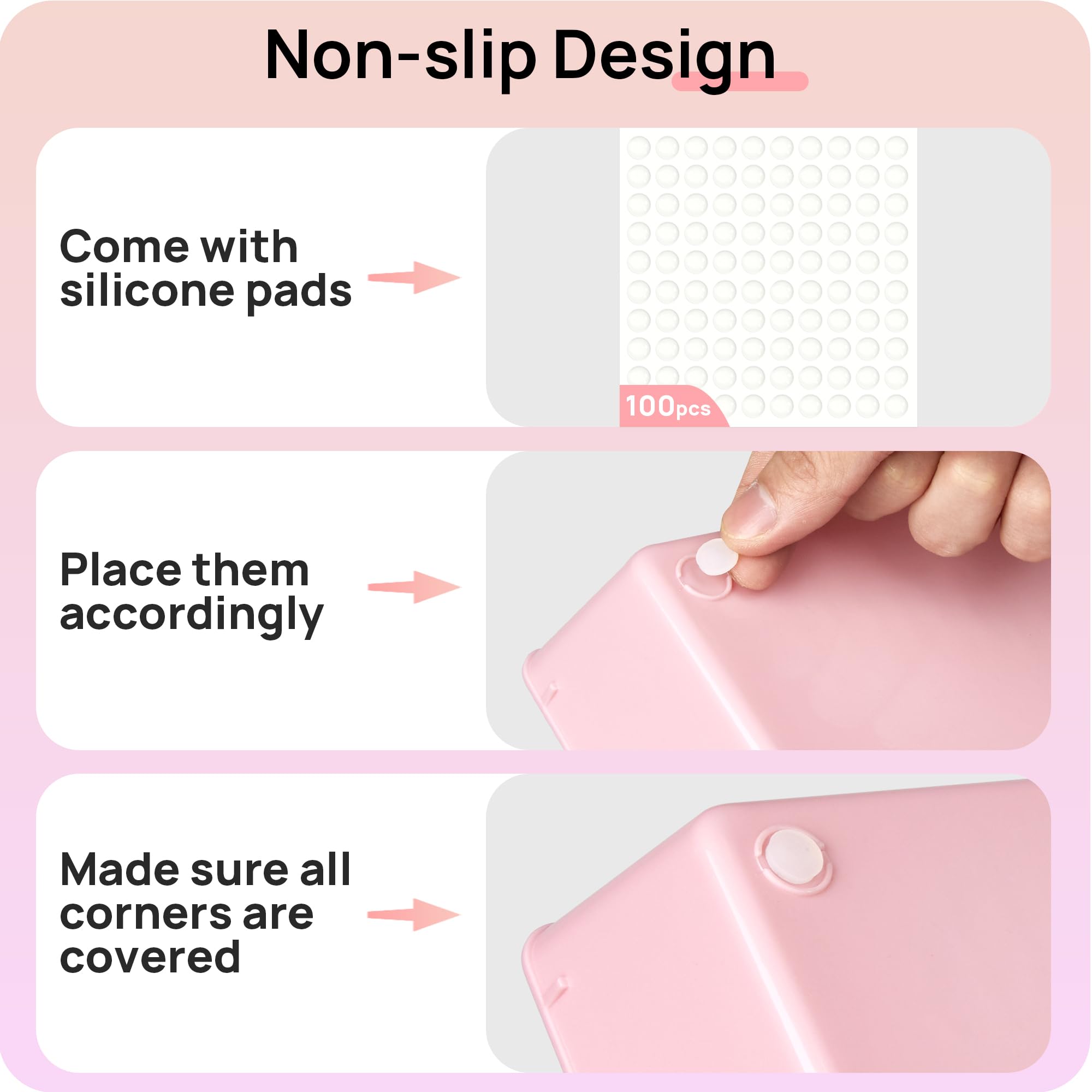 Vtopmart 25 PCS Clear Plastic Drawer Organizers Set, 4-Size Versatile Bathroom and Vanity Drawer Organizer Trays, Storage Bins for Makeup, Bedroom, Kitchen Gadgets Utensils and Office