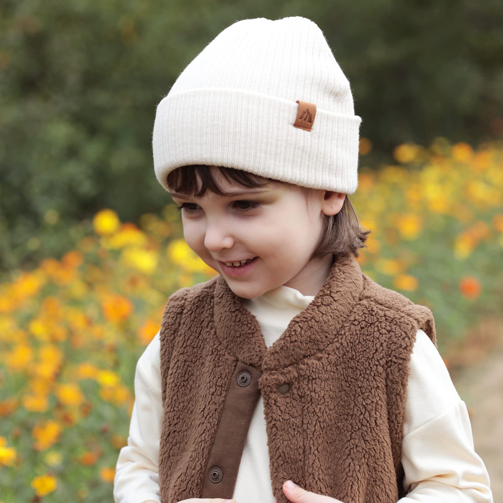 LMLALML Beanie for Toddler Boys Elegant Baby Beanie Knit Winter Hat for Kids