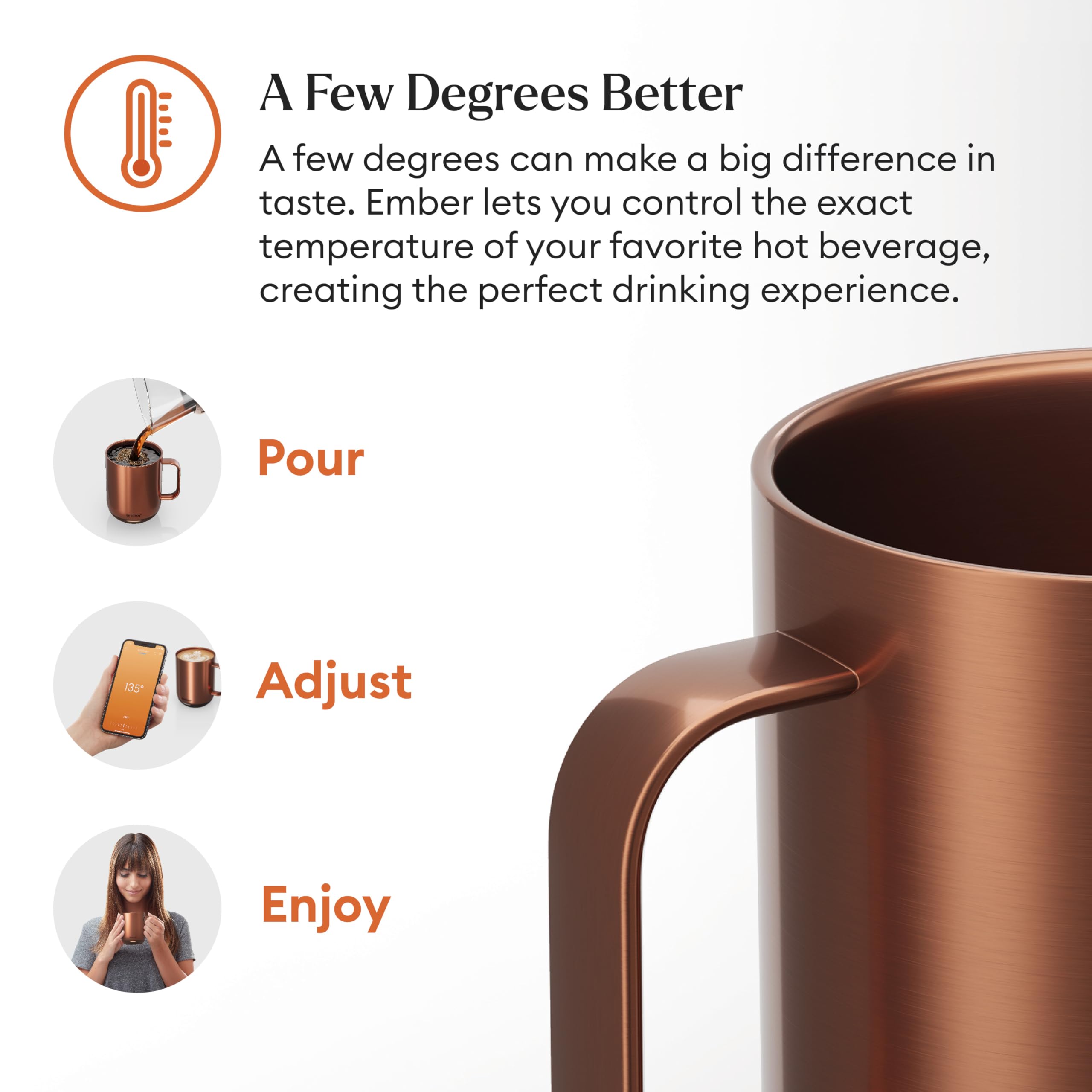 Ember Temperature Control Smart Mug 2, 14 Oz, App-Controlled Heated Coffee Mug with 80 Min Battery Life and Improved Design, White