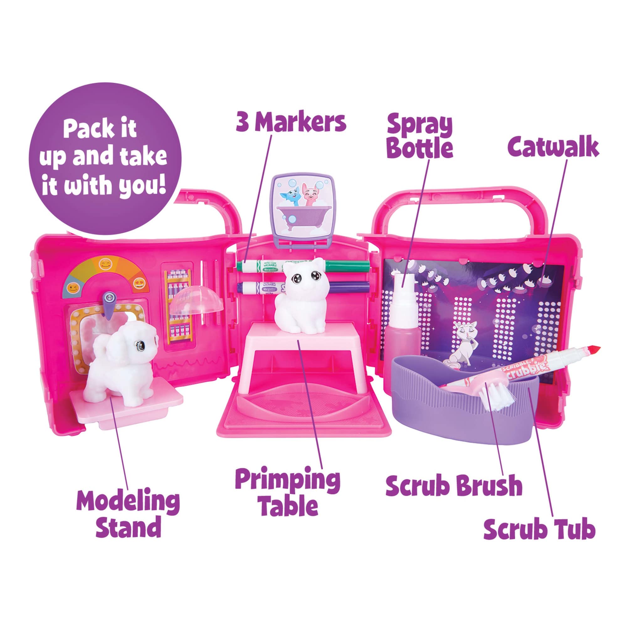 Crayola Scribble Scrubbie Peculiar Pets Tub Playset, Creative Toys
