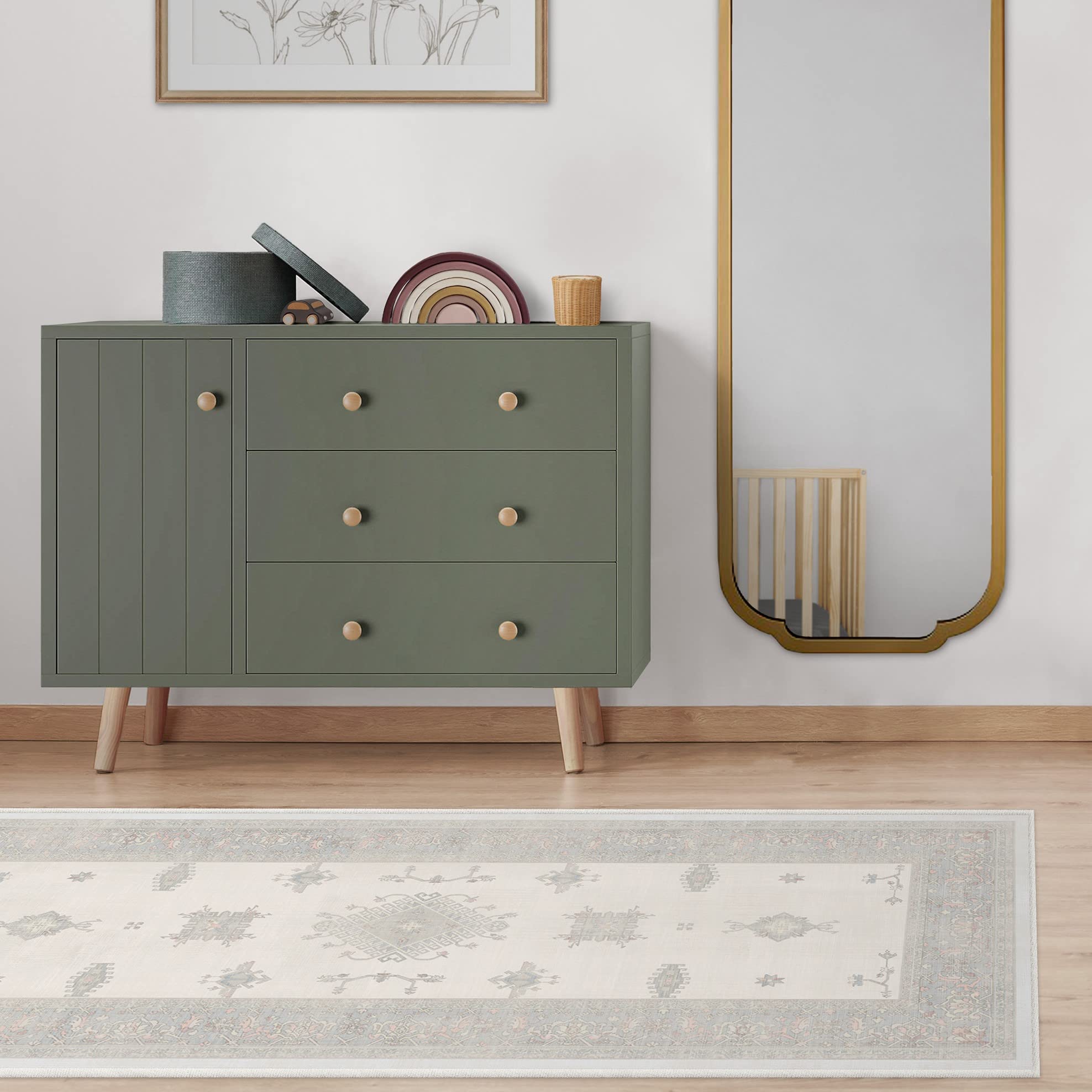 RUGGABLE – Verena Dark Wood – Machine Washable Runner Rug – Pet & Child Friendly – Stain & Water Resistant – Non-Slip – 2.5&