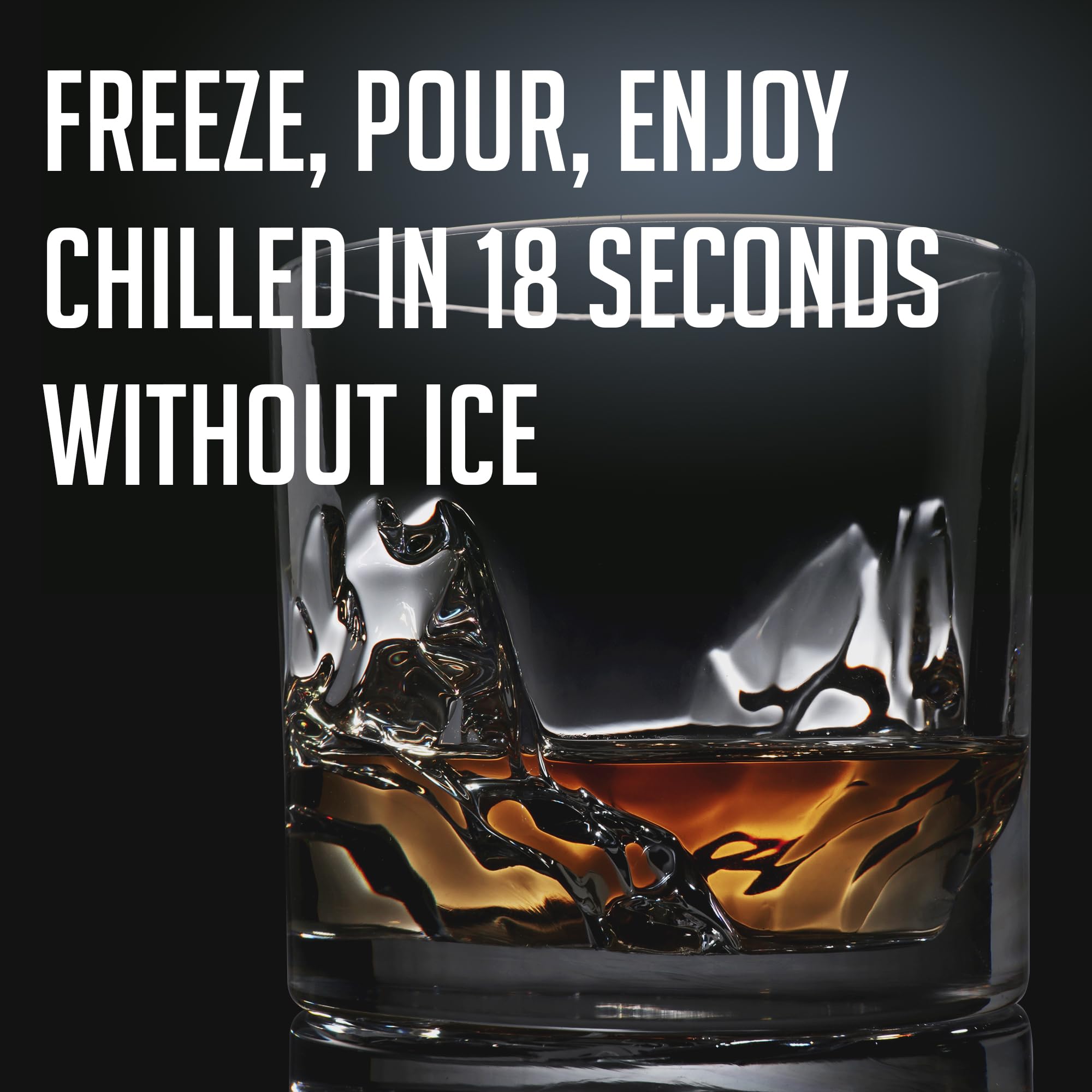 LIITON Heavy Crystal Whiskey Glasses Gift Set, Thick Freezable Bourbon Glass 1lb Each, Premium Whiskey Gifts for Men, Frozen Crystal Chills Cocktails Featuring Grand Canyon Glasses Set of 2, 10 oz
