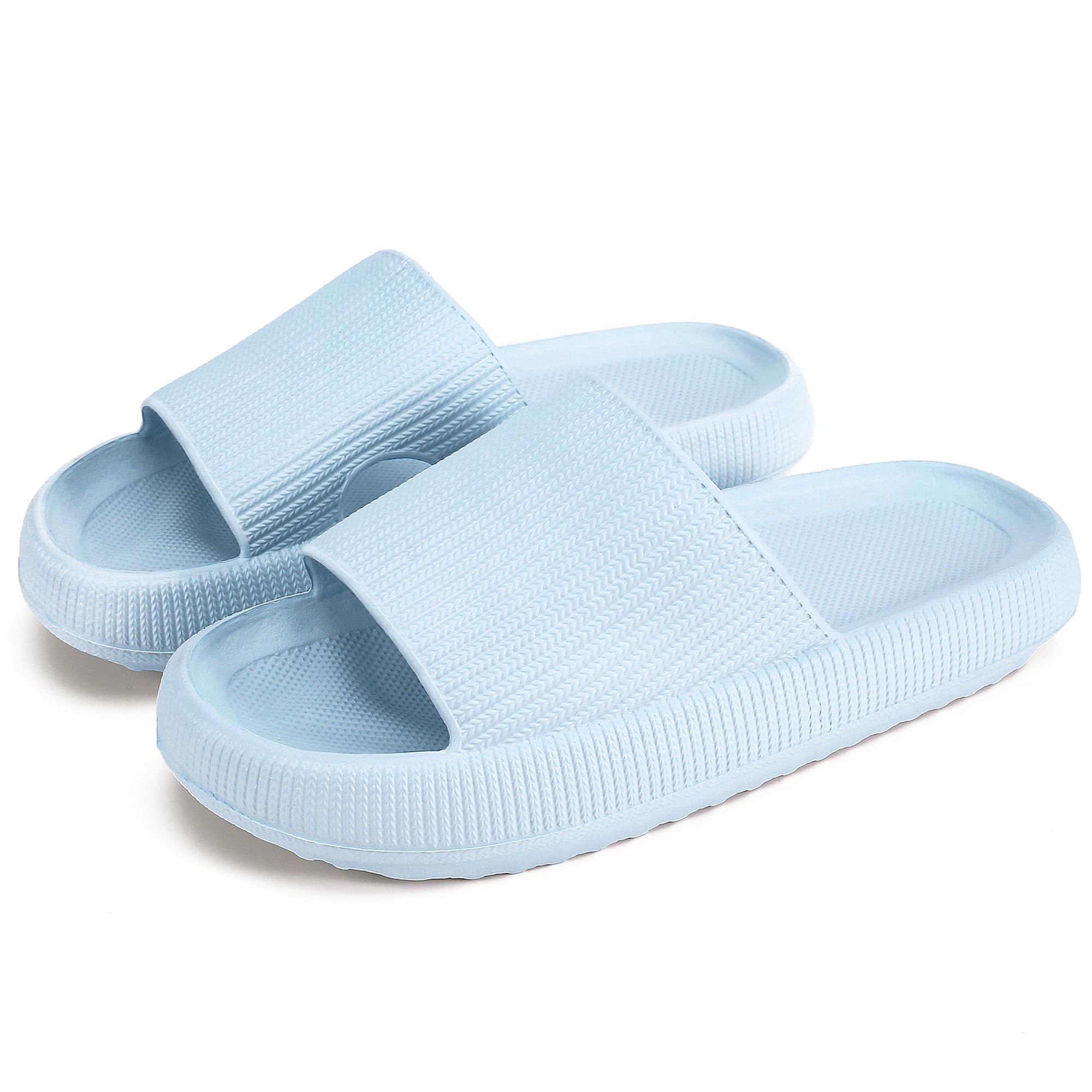 rosyclo Cloud Slippers for Women and Men, Pillow House Slippers Shower Shoes Indoor Slides Bathroom Sandals, Ultimate Comfort, Lightweight, Thick Sole, Non-Slip, Easy to Clean