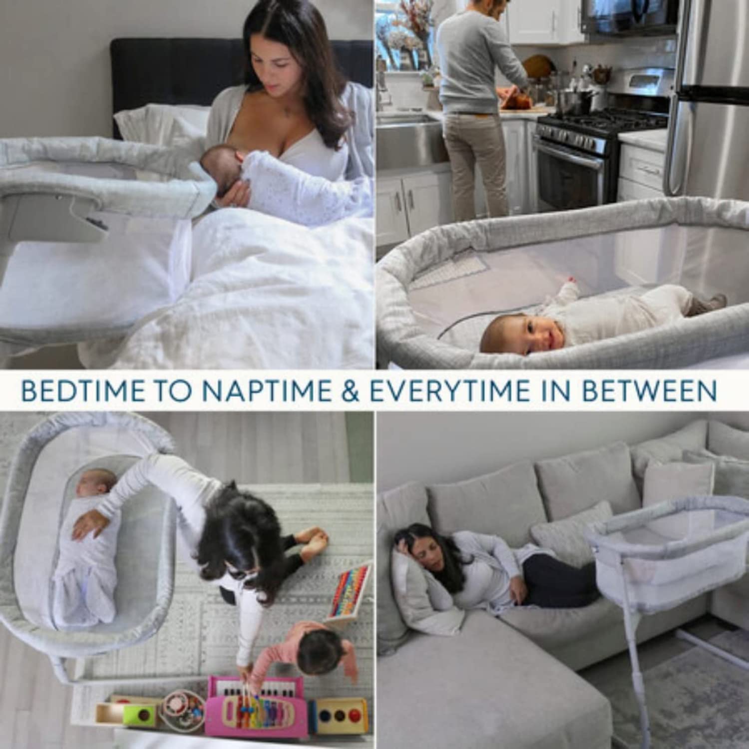 HALO BassiNest Swivel Sleeper - Essentia Series, Nautical Net