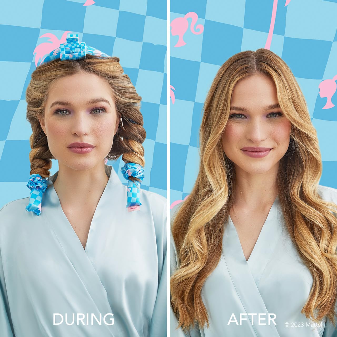 Kitsch Satin Heatless Curling Set for No-Heat Soft Curls | Overnight Hair Curlers & Curling Rod Headband, Frizz-Free Styling | Gentle Rollers for All Hair Types - 1 Pack (Charcoal)