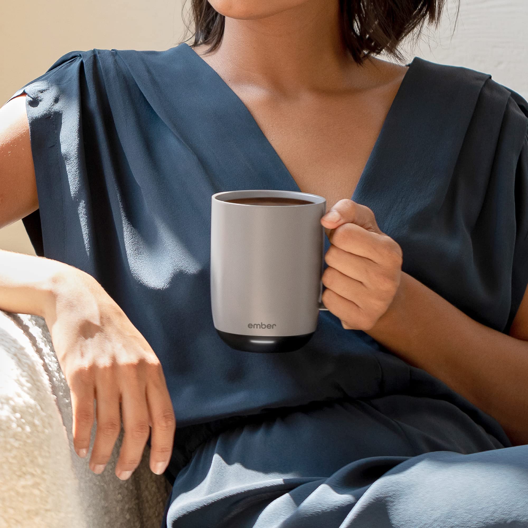 Ember Temperature Control Smart Mug 2, 14 Oz, App-Controlled Heated Coffee Mug with 80 Min Battery Life and Improved Design, White