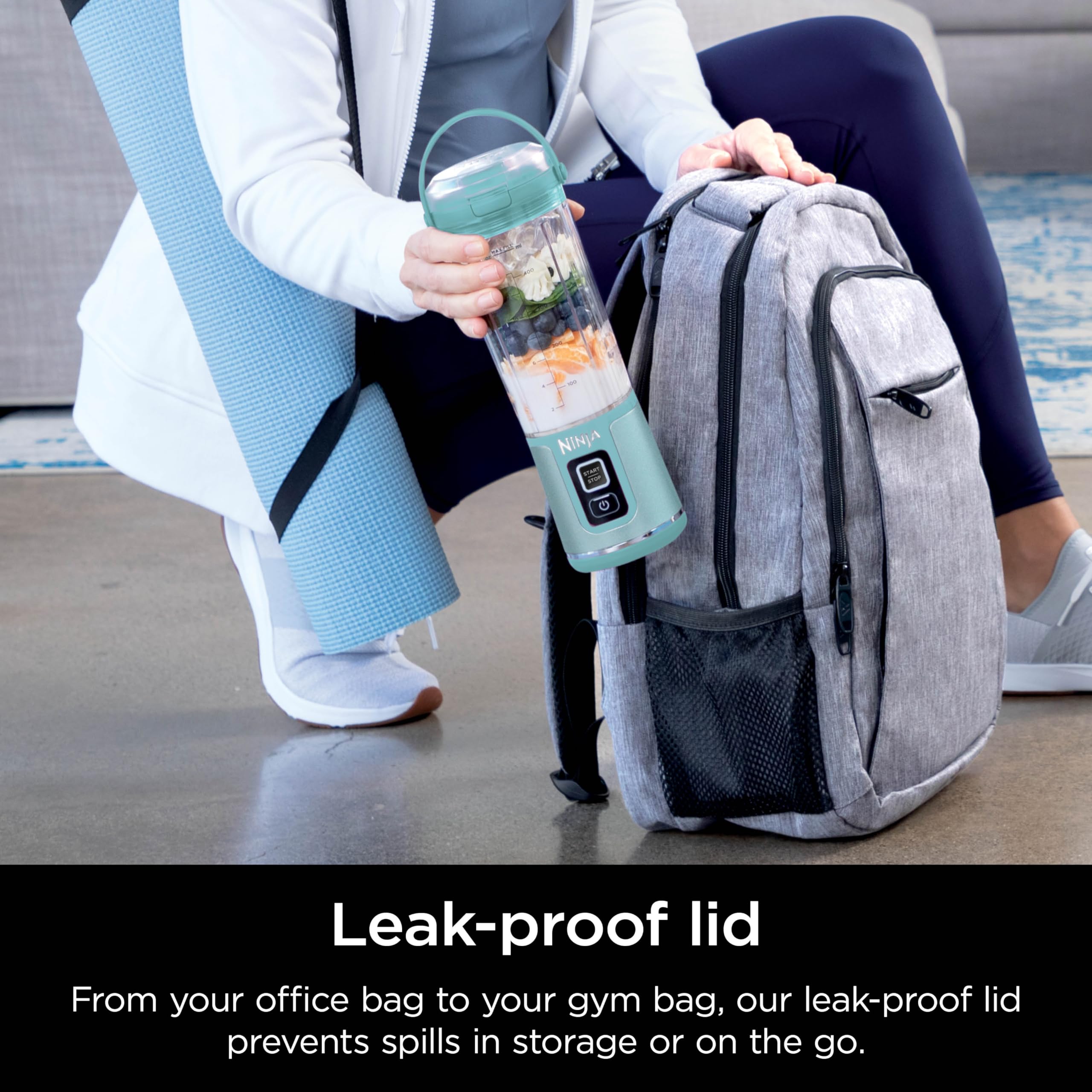 Ninja Blast Portable Blender, Cordless, 18oz. Vessel, Personal Blender For-Shakes and Smoothies, BPA Free, Leakproof-Lid and Sip Spout, USB-C Rechargeable, Dishwasher Safe Parts, Tinted Pink, BC151PK