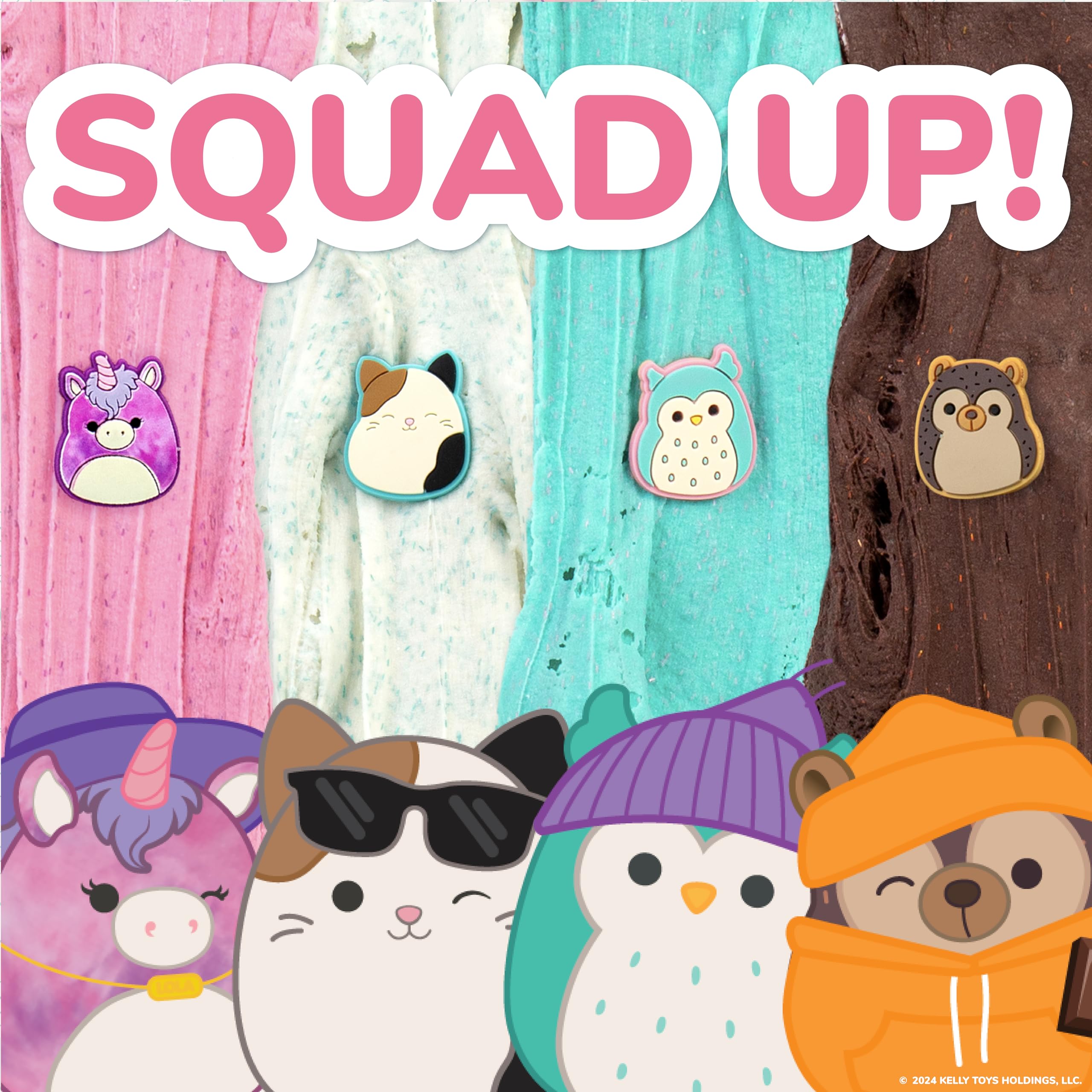 Original Squishmallows Winston The Owl Premium Scented Slime, Blue Raspberry Scented, 8 oz. Slime, 2 Fun Slime Add Ins, Pre-Made Slime for Kids, Great 6 Year Old Toys, Super Soft Squishy Toy