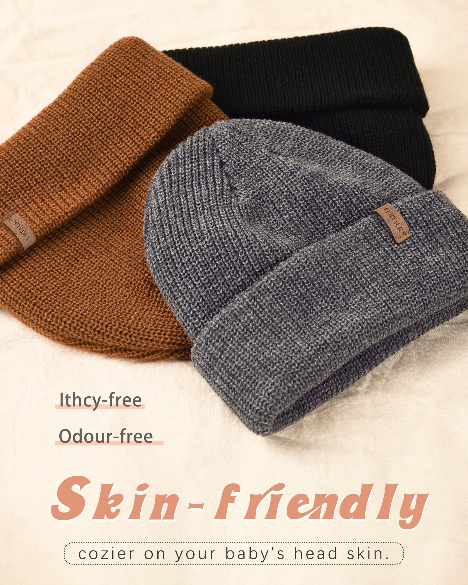 FURTALK Toddler Beanie Baby Boys Girls Beanies Kids Winter Hats Children Knit Warm Caps