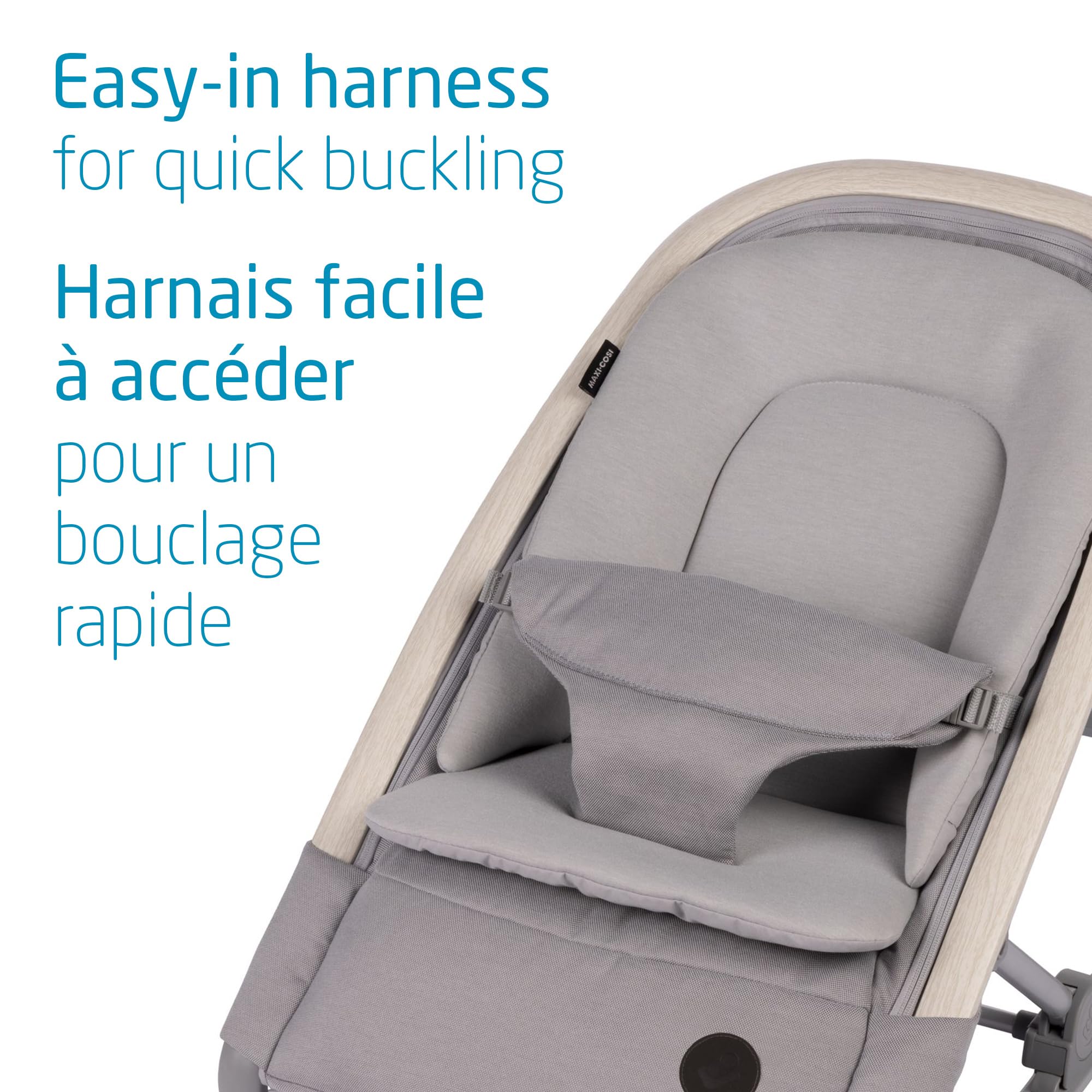 Maxi-Cosi 2-in-1 Kori Rocker, folds flat, travel, washable fabrics, Sand Horizon