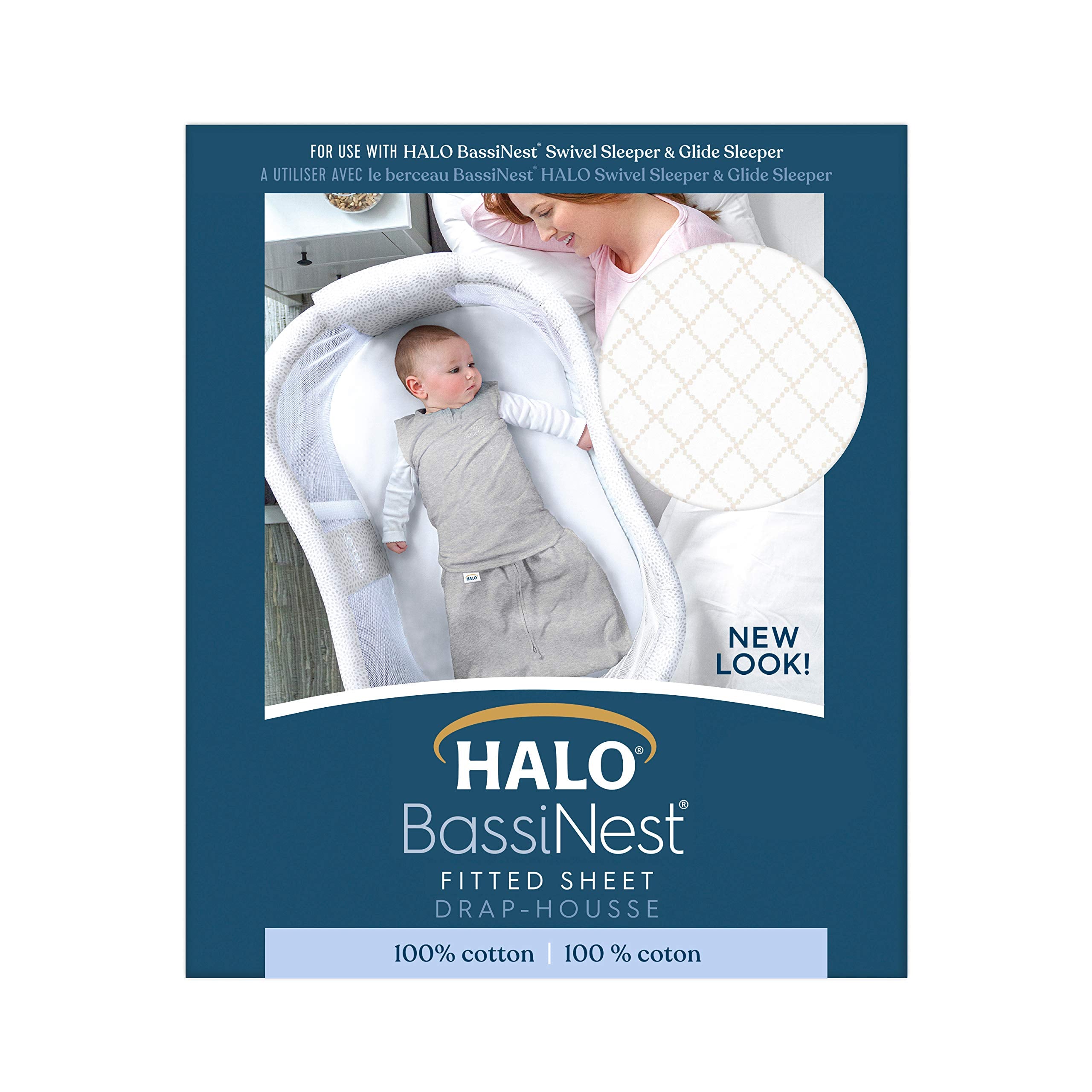 HALO Bassinest Fitted Sheet, Nautical Net