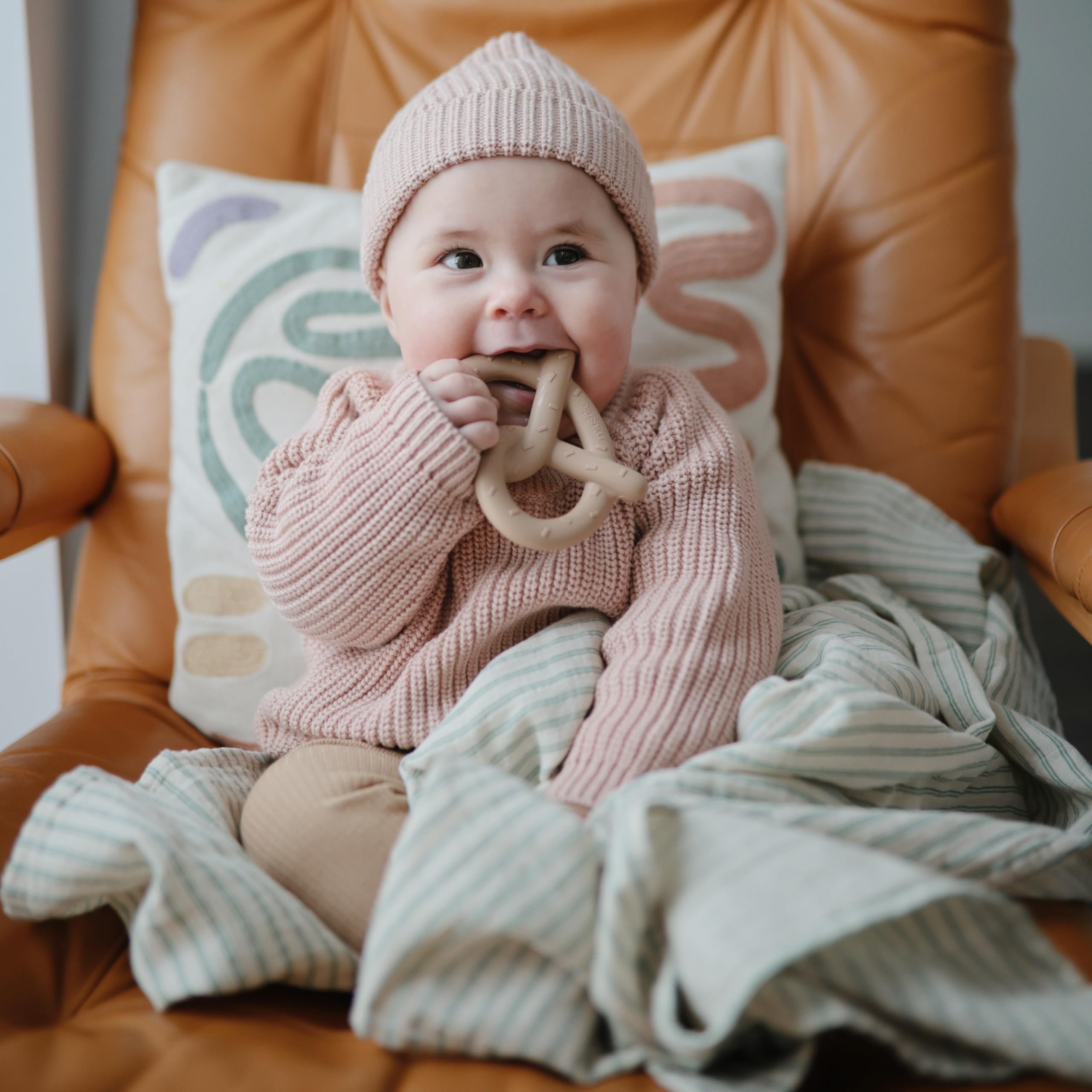 mushie Silicone Baby Teether Toy | Bunny