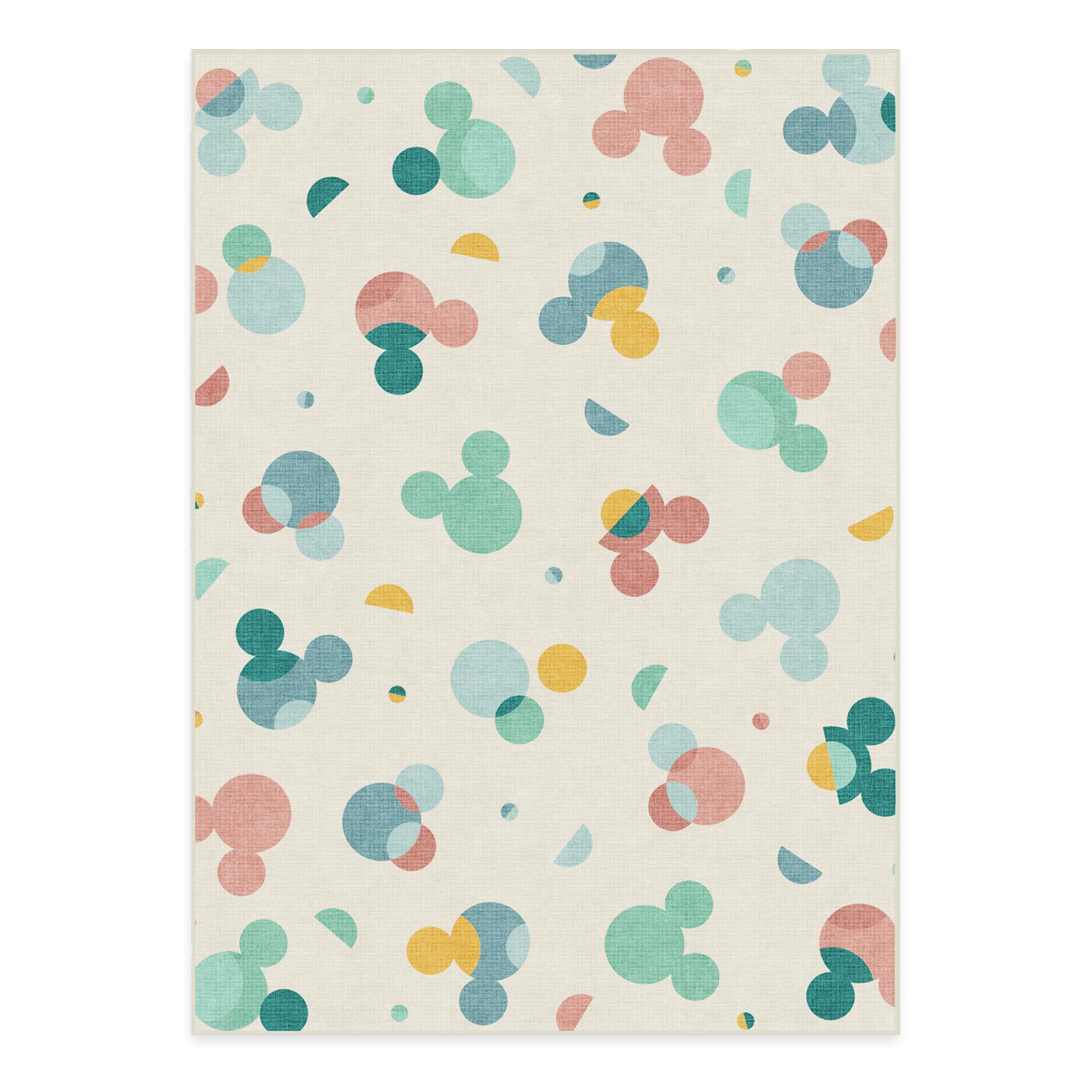 RUGGABLE Disney Classic Minnie Mouse Washable Rug - Perfect Area Rug for Nursery Playroom Kids Room - Pet & Child Friendly - Stain & Water Resistant - Trellis Pink 5&