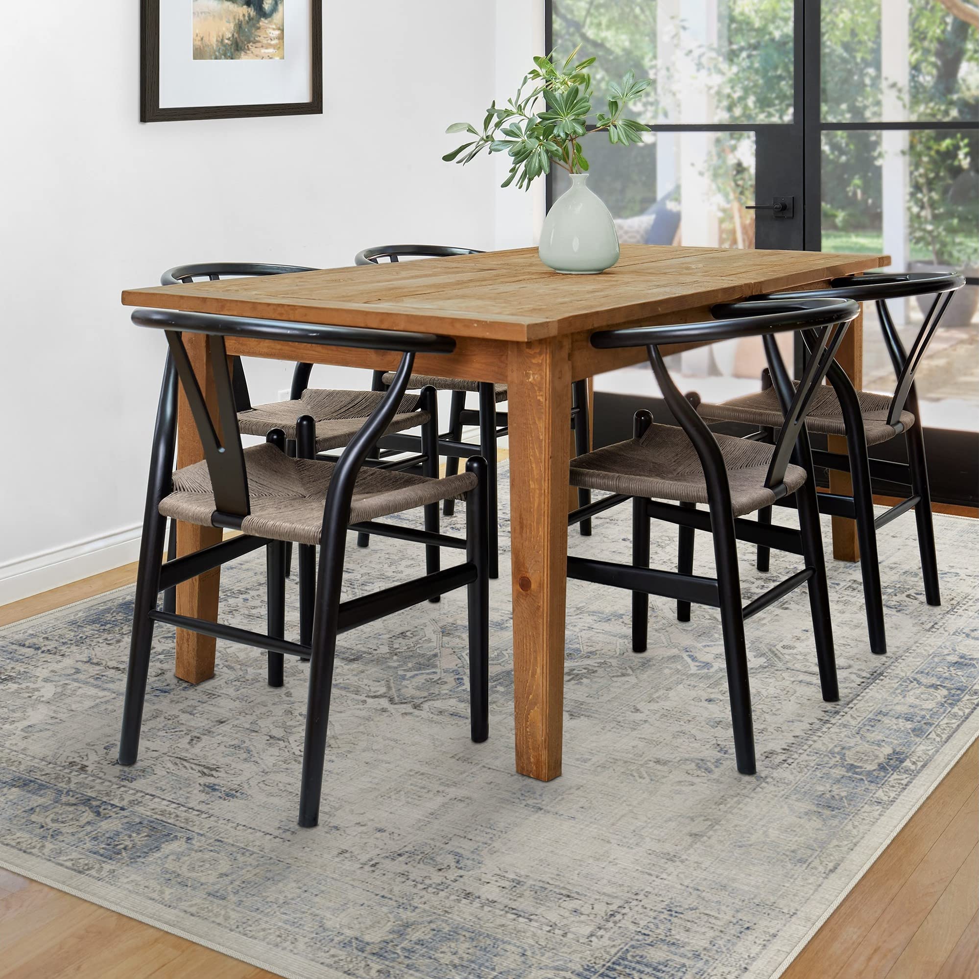 RUGGABLE Kamran Washable Rug - Perfect Vintage Area Rug for Living Room Bedroom Kitchen - Pet & Child Friendly - Stain & Water Resistant - Hazel 5&