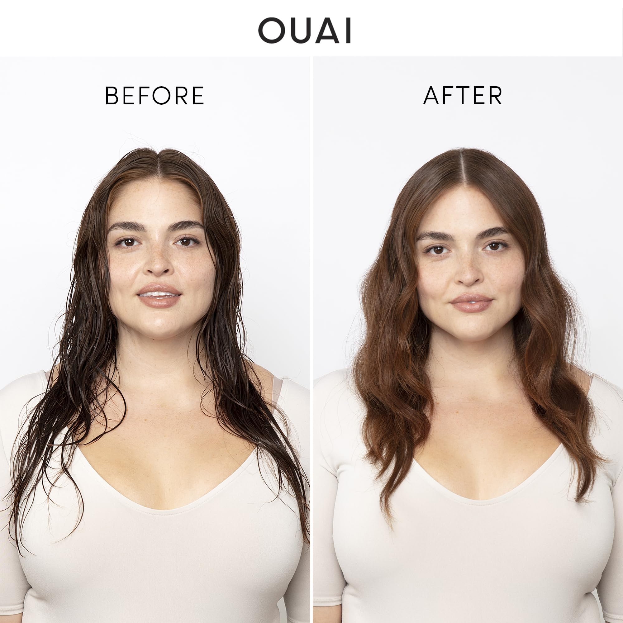 OUAI Wave Spray - Coconut Oil & Rice Protein Texture Mist for Voluminous Beach Waves with Shine - Paraben Free, Safe for Color & Keratin-Treated Hair (4.9 fl oz)