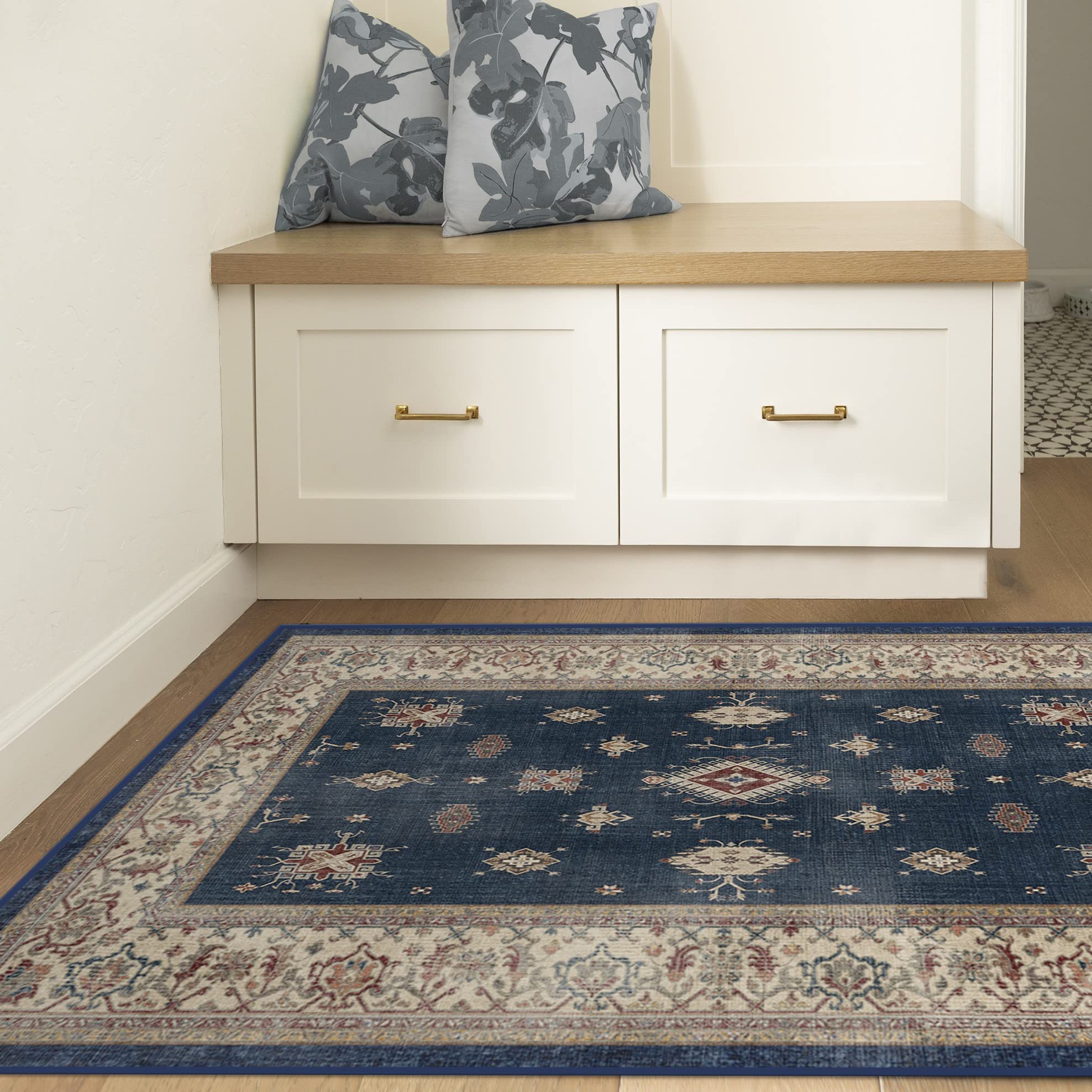 RUGGABLE – Verena Dark Wood – Machine Washable Runner Rug – Pet & Child Friendly – Stain & Water Resistant – Non-Slip – 2.5&
