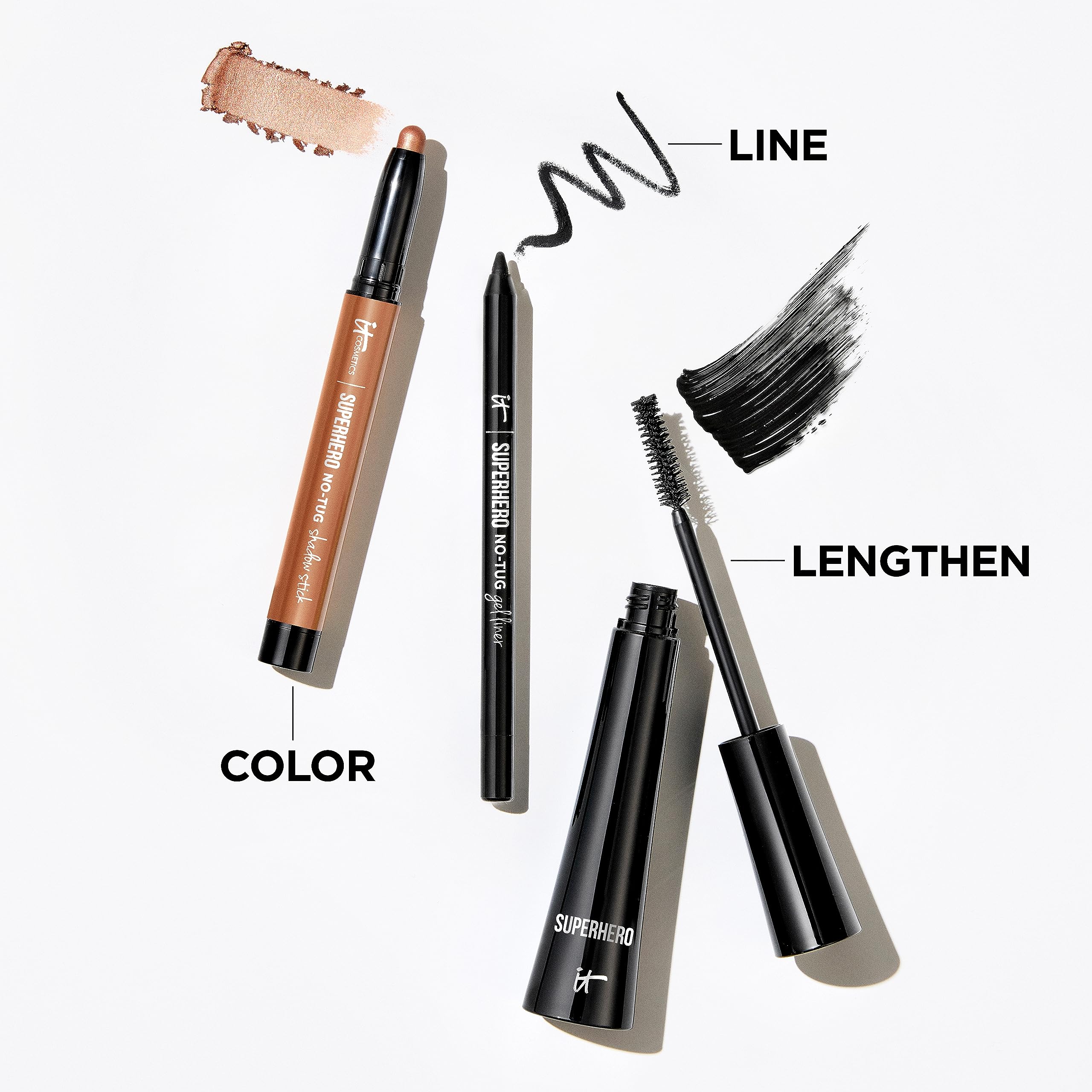 IT Cosmetics Superhero No-Tug Waterproof Eyeshadow Stick - Longwear Blendable Cream with Built-In Primer Suitable for Sensitive Eyes 0.05 oz