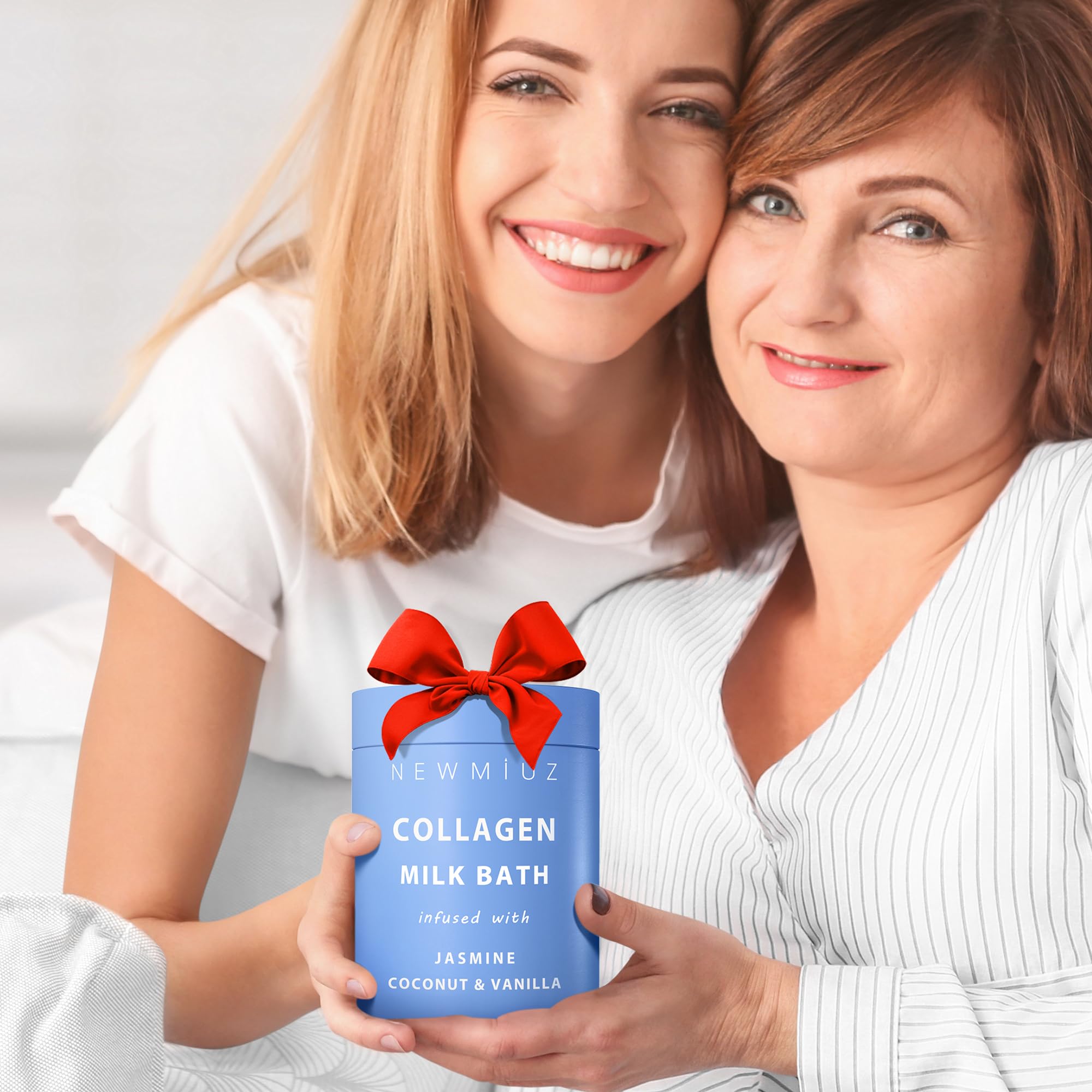 Creamy Coconut Collagen Milk Bath Soak powder Moisturize & Soften Skin – Vanilla Jasmine Luxury Spa Bubble Bath Salt Mother&