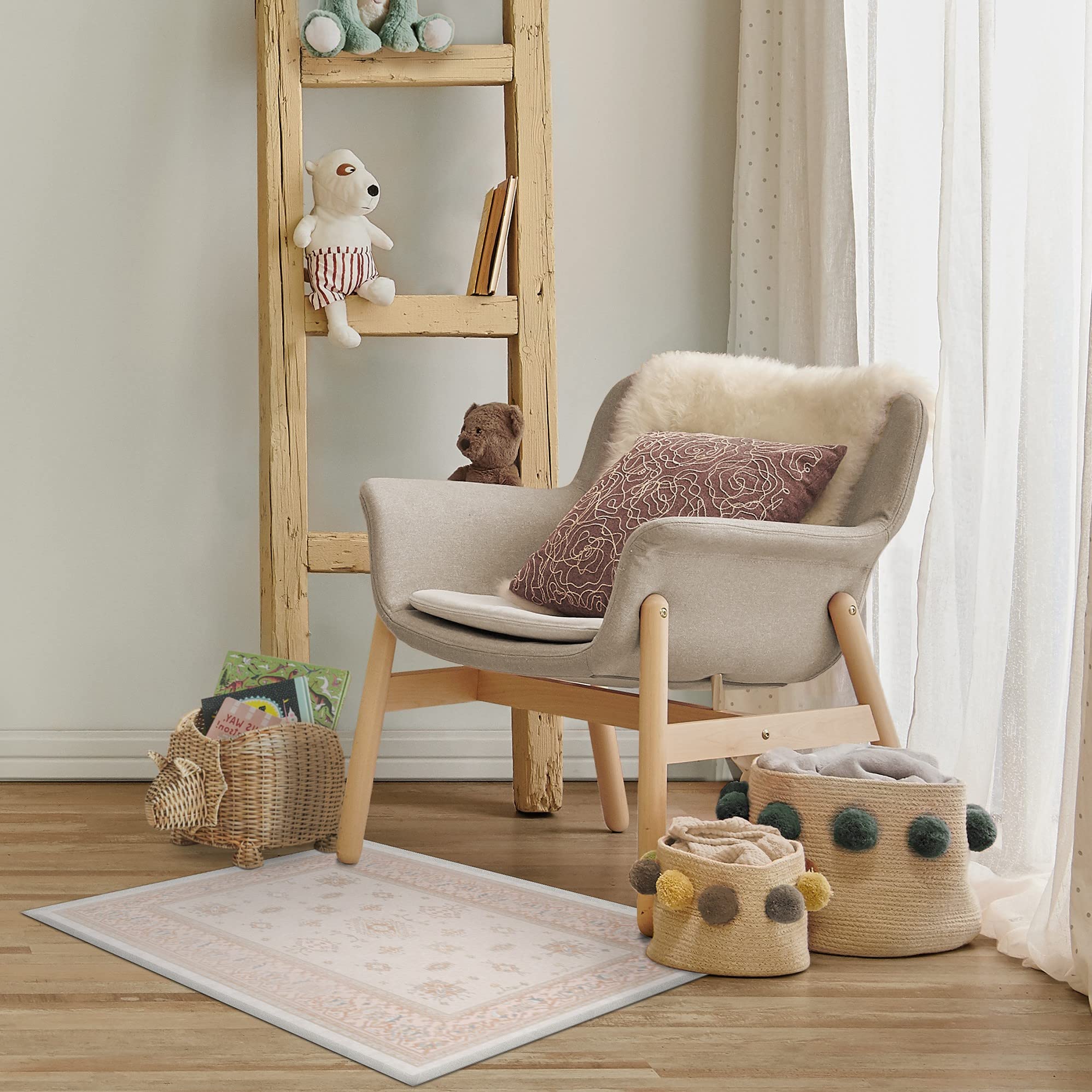 RUGGABLE – Verena Dark Wood – Machine Washable Runner Rug – Pet & Child Friendly – Stain & Water Resistant – Non-Slip – 2.5&