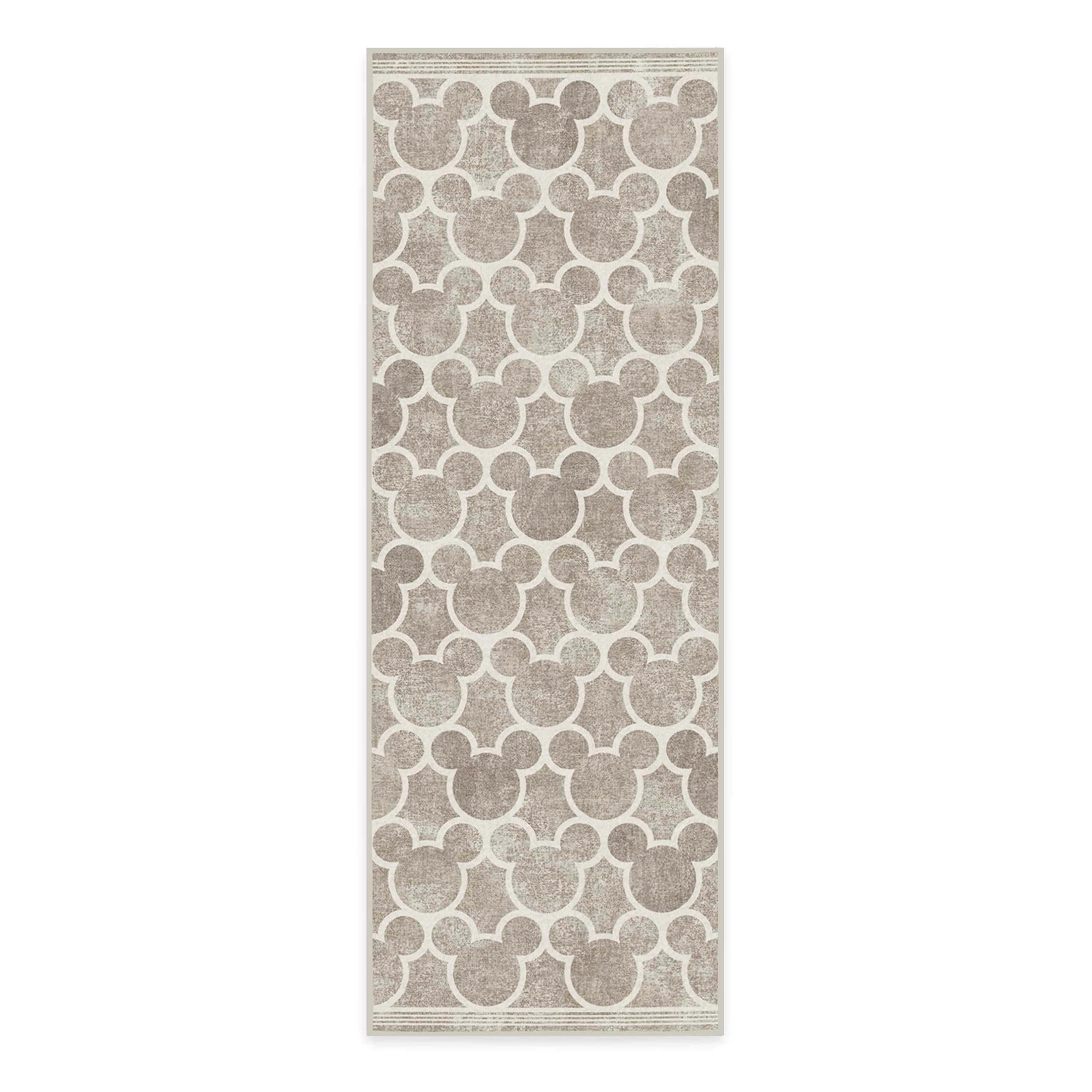 RUGGABLE Disney Classic Minnie Mouse Washable Rug - Perfect Area Rug for Nursery Playroom Kids Room - Pet & Child Friendly - Stain & Water Resistant - Trellis Pink 5&