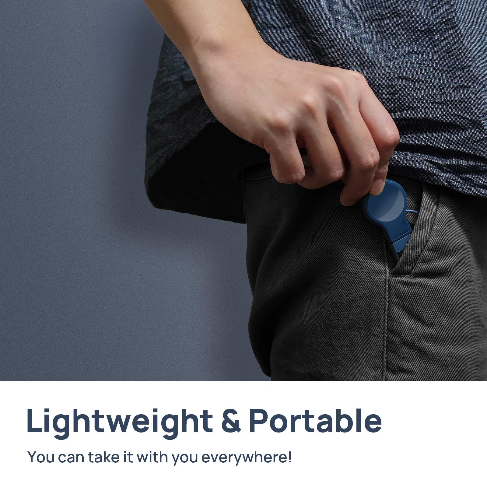 NEWDERY Charger for Apple Watch Portable iWatch USB Wireless Charger, Travel Cordless Charger with Light Weight Magnetic Quick Charge for Apple Watch Ultra 2 Series 9 8 7 6 5 4 3 2 1 SE, White