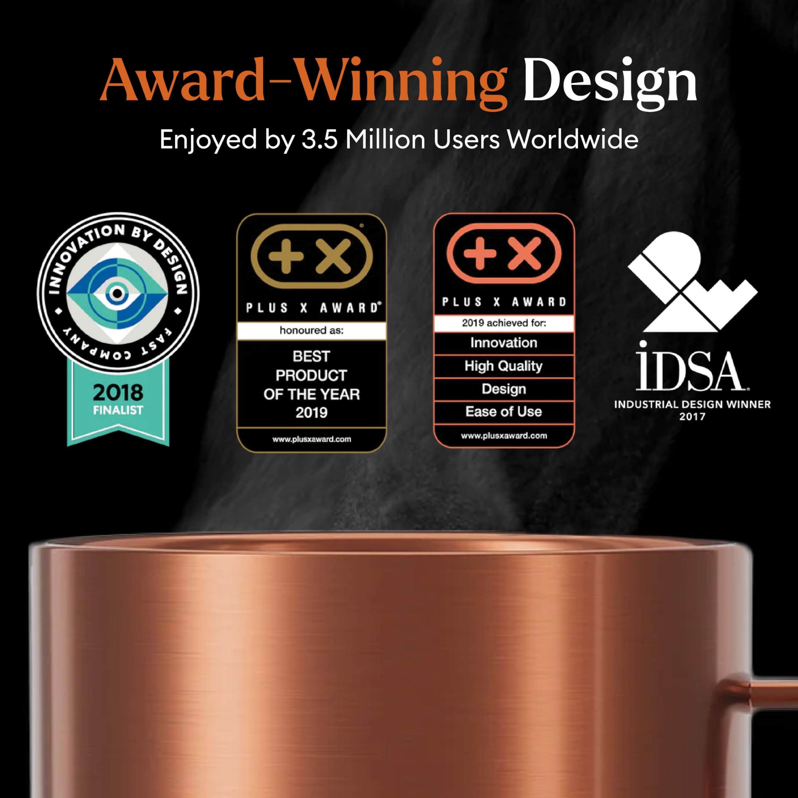 Ember Temperature Control Smart Mug 2, 14 Oz, App-Controlled Heated Coffee Mug with 80 Min Battery Life and Improved Design, White