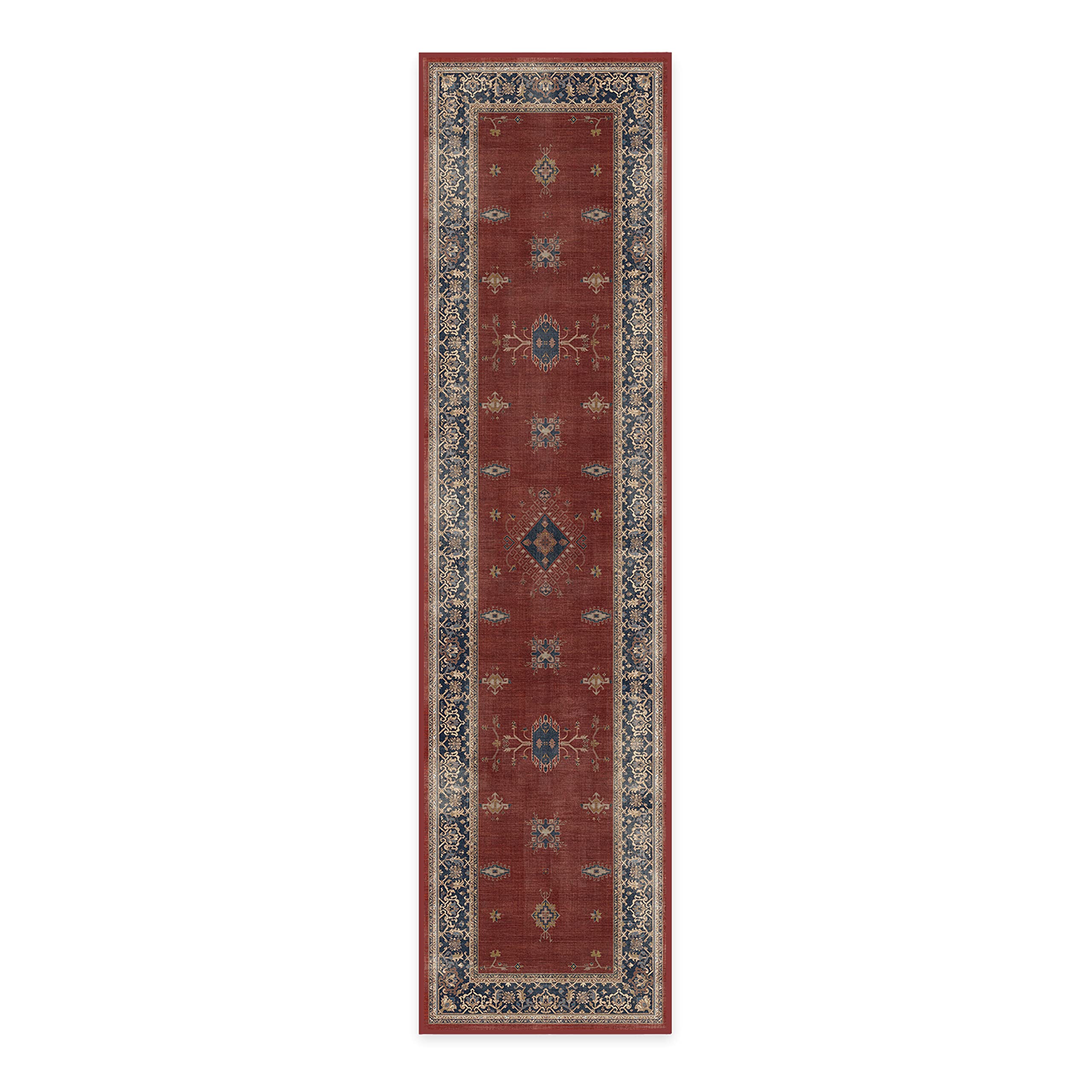 RUGGABLE – Verena Dark Wood – Machine Washable Runner Rug – Pet & Child Friendly – Stain & Water Resistant – Non-Slip – 2.5&