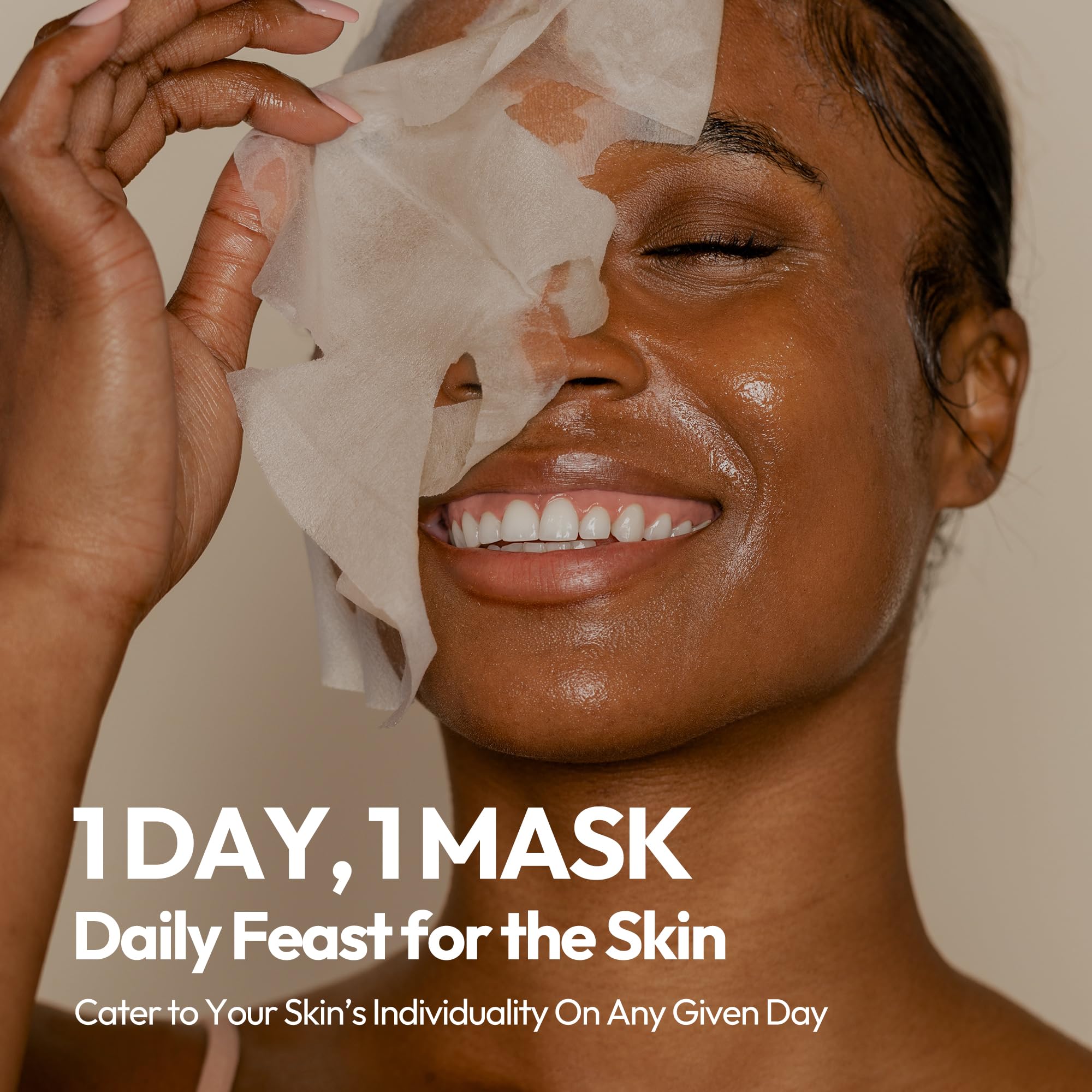 LAPCOS Pearl Sheet Mask, Daily Face Mask with Probiotics to Brighten and Clarify Skin, Korean Beauty Favorite, 5-Pack