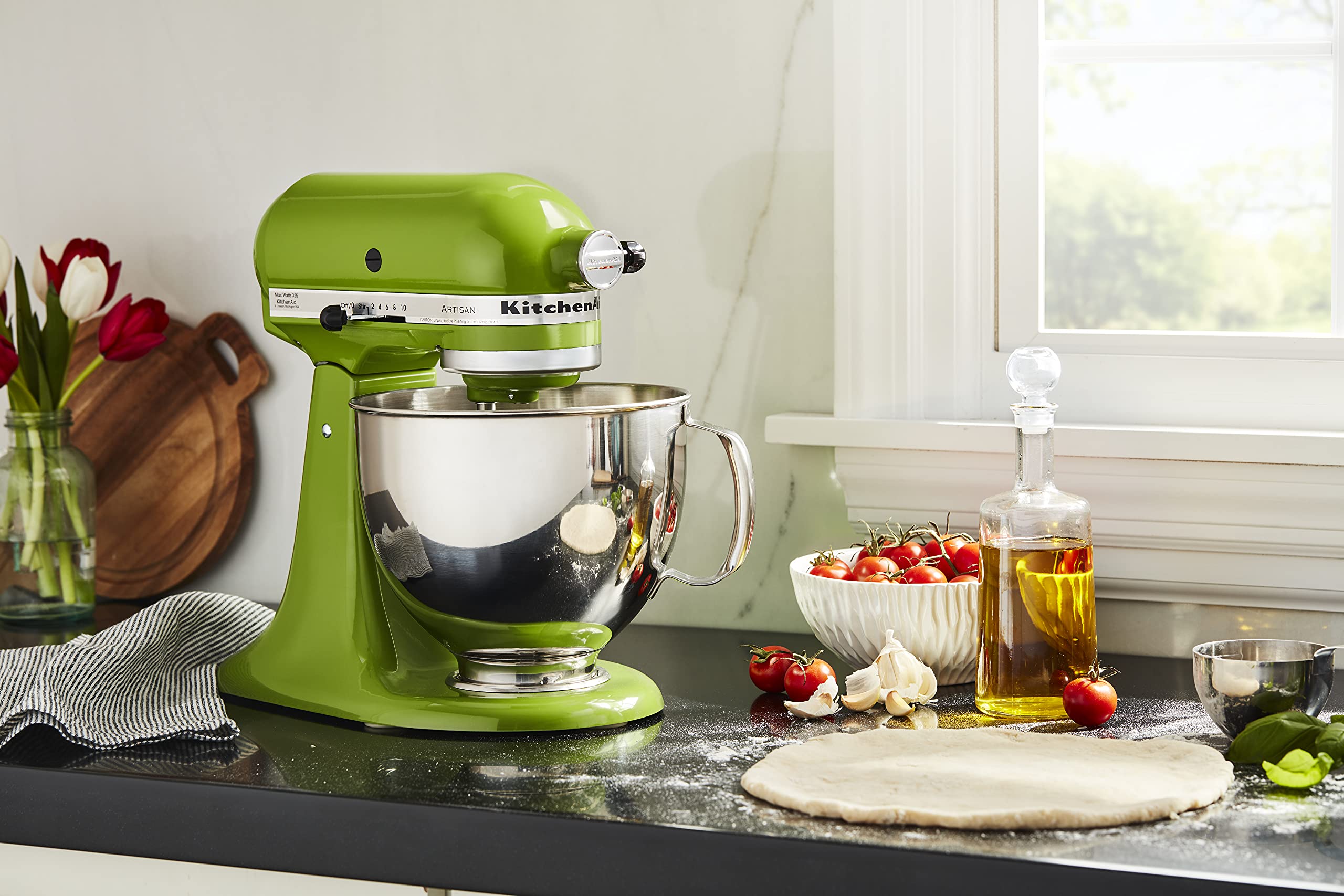 KitchenAid Artisan Series 5-Quart Tilt-Head Stand Mixer, Almond Cream, KSM150PSAC