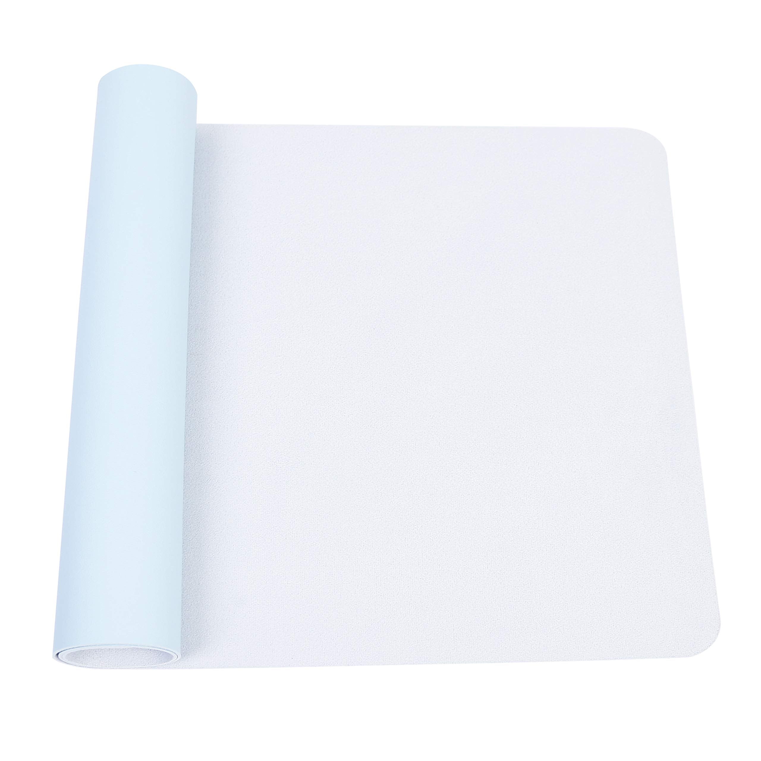 Non-Slip Desk Pad,Mouse Pad,Waterproof PVC Leather Desk Table Protector,Ultra Thin Large Desk Blotter, Easy Clean Laptop Desk Writing Mat for Office Work/Home/Decor(Pink, 23.6" x 13.7")