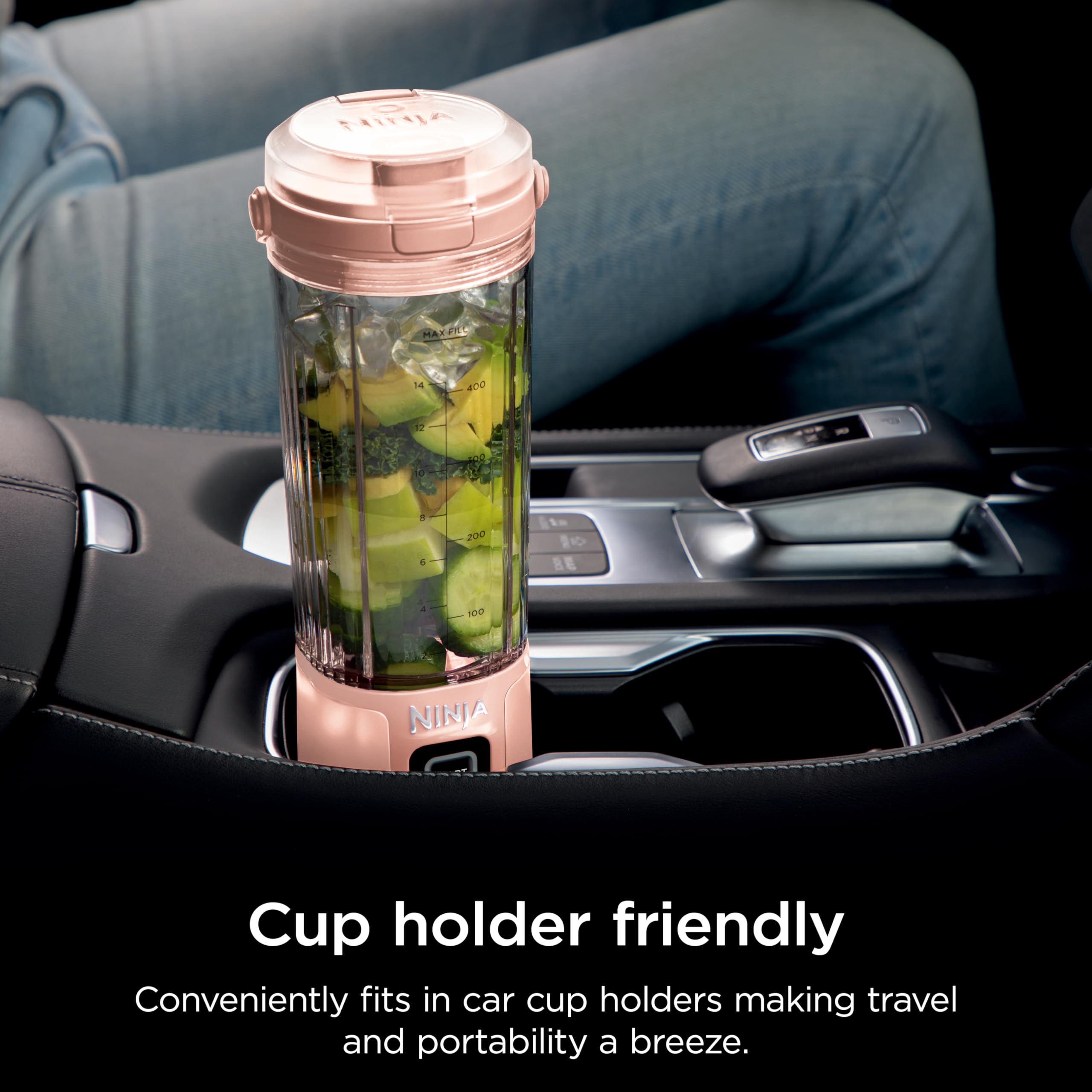 Ninja Blast Portable Blender, Cordless, 18oz. Vessel, Personal Blender For-Shakes and Smoothies, BPA Free, Leakproof-Lid and Sip Spout, USB-C Rechargeable, Dishwasher Safe Parts, Tinted Pink, BC151PK