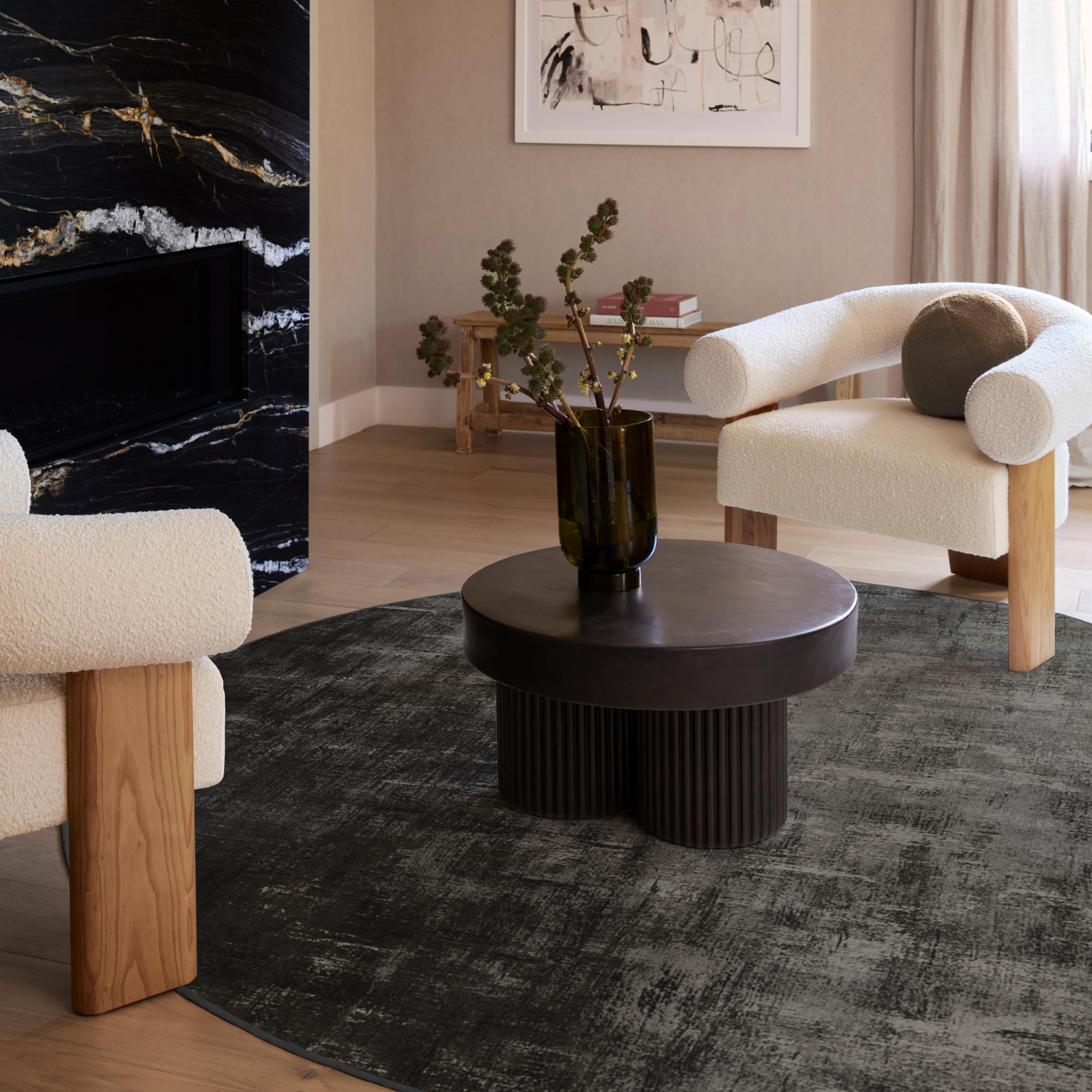 RUGGABLE Impasto Washable Rug - Perfect Modern Area Rug for Living Room Bedroom Kitchen - Non-Slip, Pet & Child Friendly, Stain & Water Resistant - Durable - Sage Green 3&