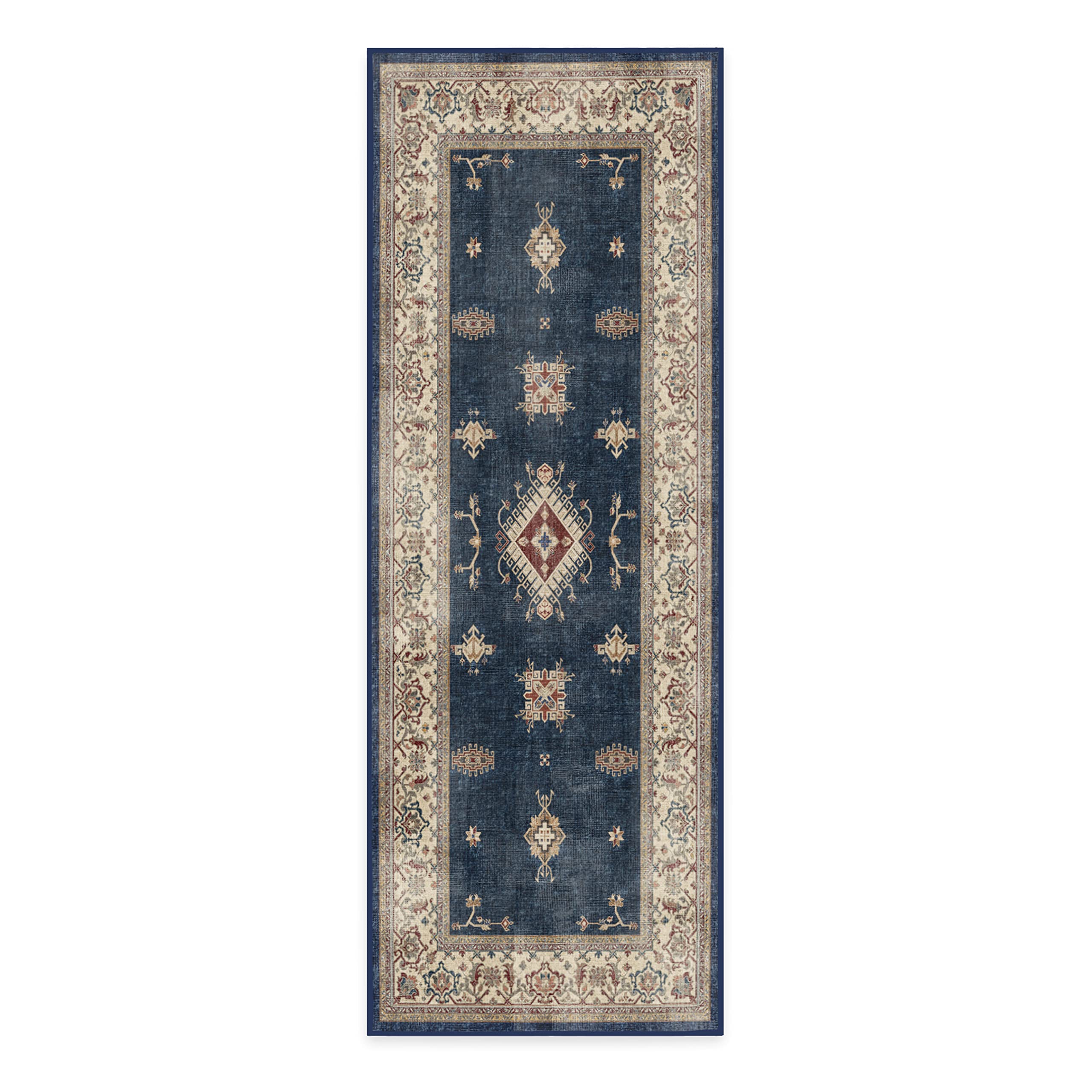 RUGGABLE – Verena Dark Wood – Machine Washable Runner Rug – Pet & Child Friendly – Stain & Water Resistant – Non-Slip – 2.5&
