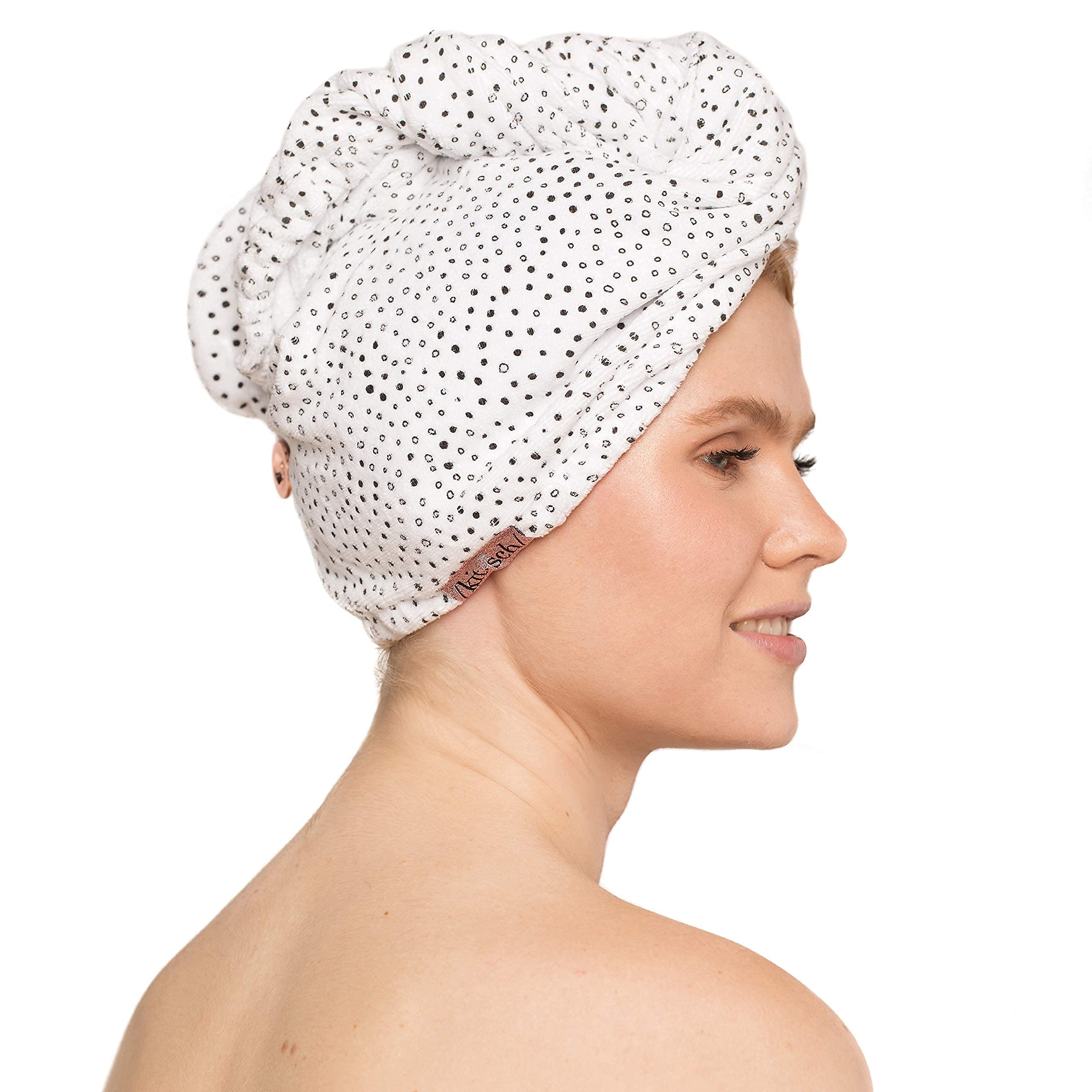 Kitsch Microfiber Hair Towel Wrap - Quick Dry Curly Hair Wraps for Women Wet Hair | Microfiber Towel for Hair | Hair Drying Towel Wrap | Hair Towels for Women | Hair Turban for Wet Hair (Blush)