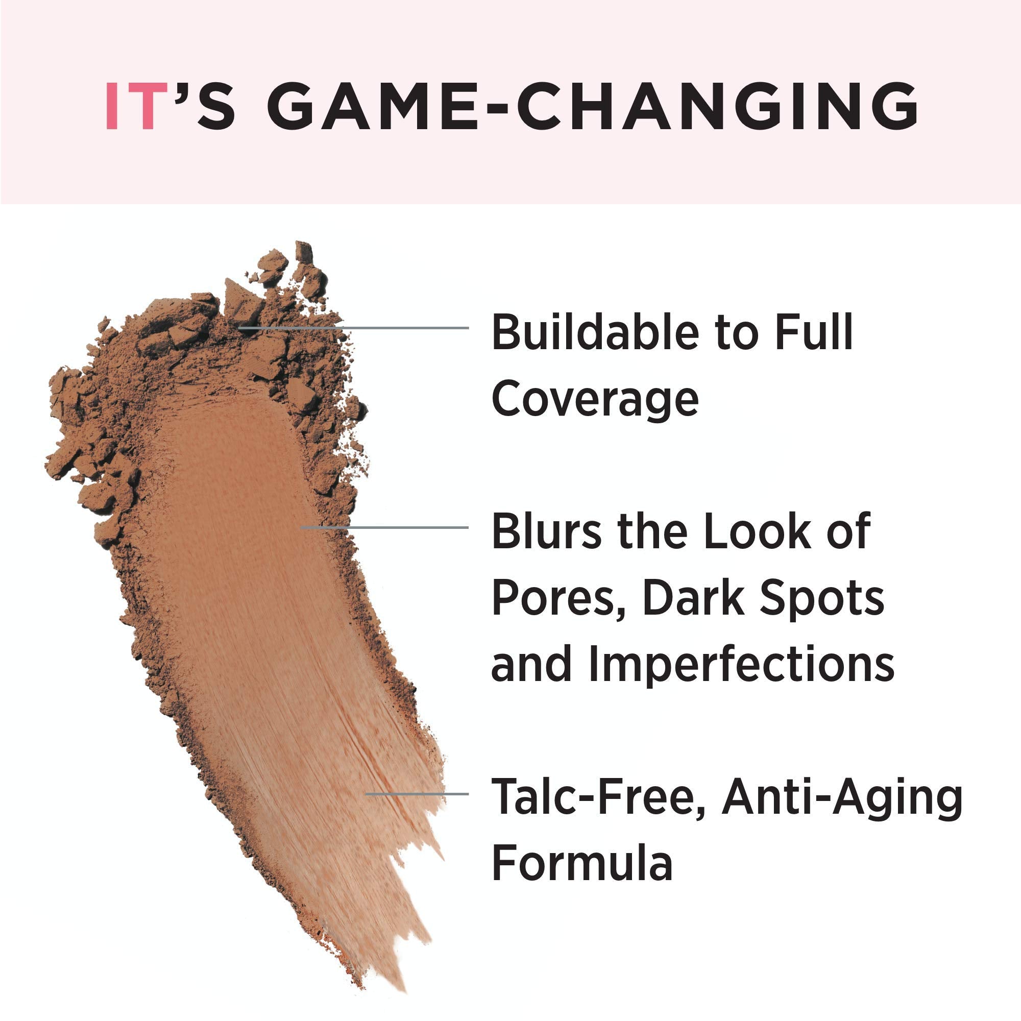 IT Cosmetics CC+ Airbrush Perfecting Powder Foundation - Buildable Full Coverage Of Pores & Dark Spots - Hydrating Face Makeup with Hydrolyzed Collagen & Niacinamide - 0.33 Oz