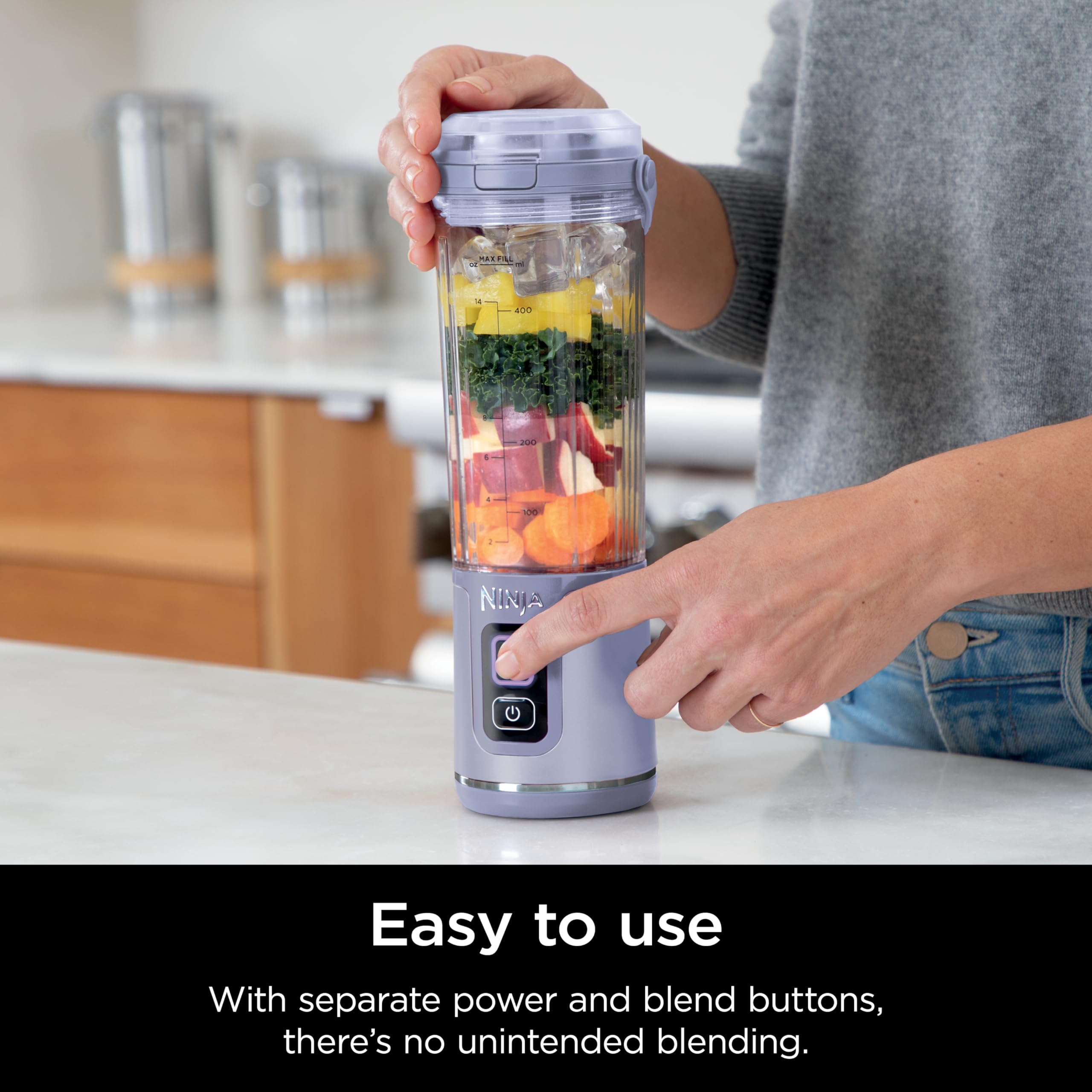Ninja Blast Portable Blender, Cordless, 18oz. Vessel, Personal Blender For-Shakes and Smoothies, BPA Free, Leakproof-Lid and Sip Spout, USB-C Rechargeable, Dishwasher Safe Parts, Tinted Pink, BC151PK