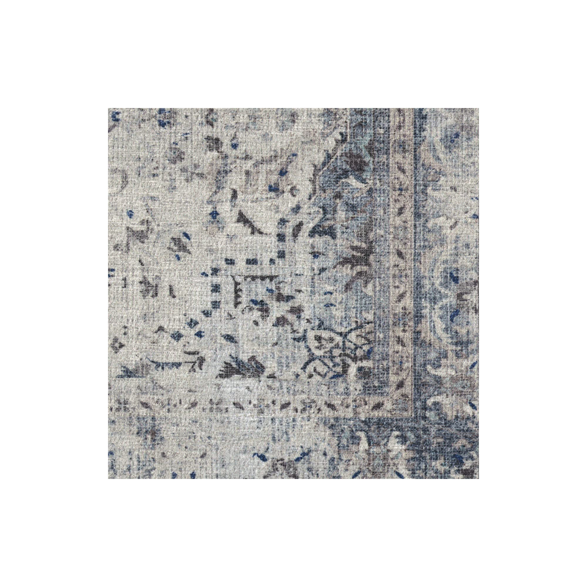 RUGGABLE – Sarrah Blue Quartz – Machine Washable Runner Rug – Pet & Child Friendly – Stain & Water Resistant – Non-Slip – 2.5&