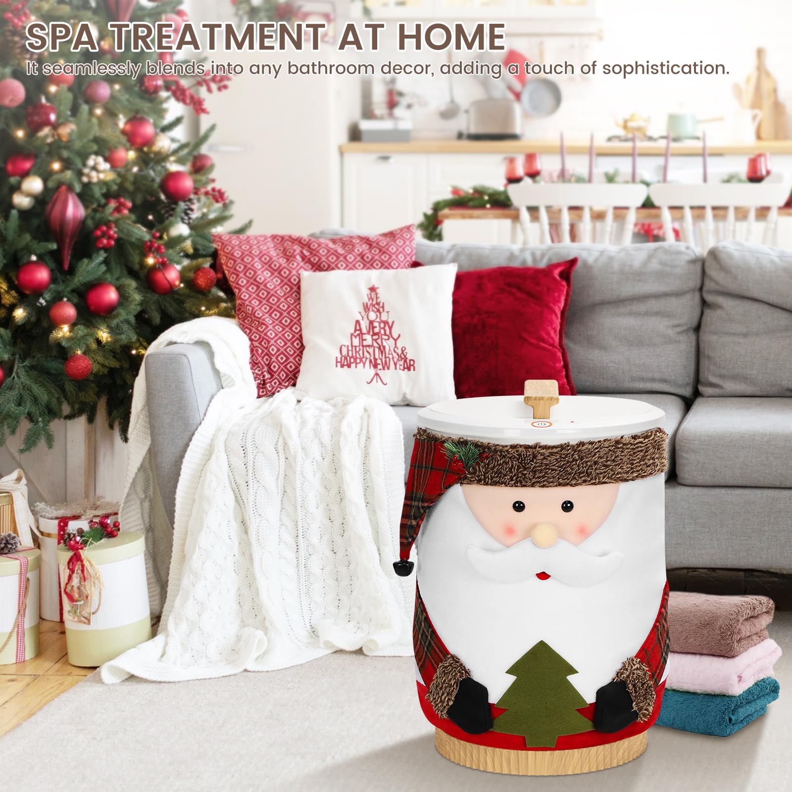 Keenray Towel Warmer, Luxury Towel Warmer Bucket, Large Towel Warmer for Bathroom, Auto Shut Off, Fits Up to Two 40"X70" Oversized Towels, Bathrobes, Blankets, PJ&