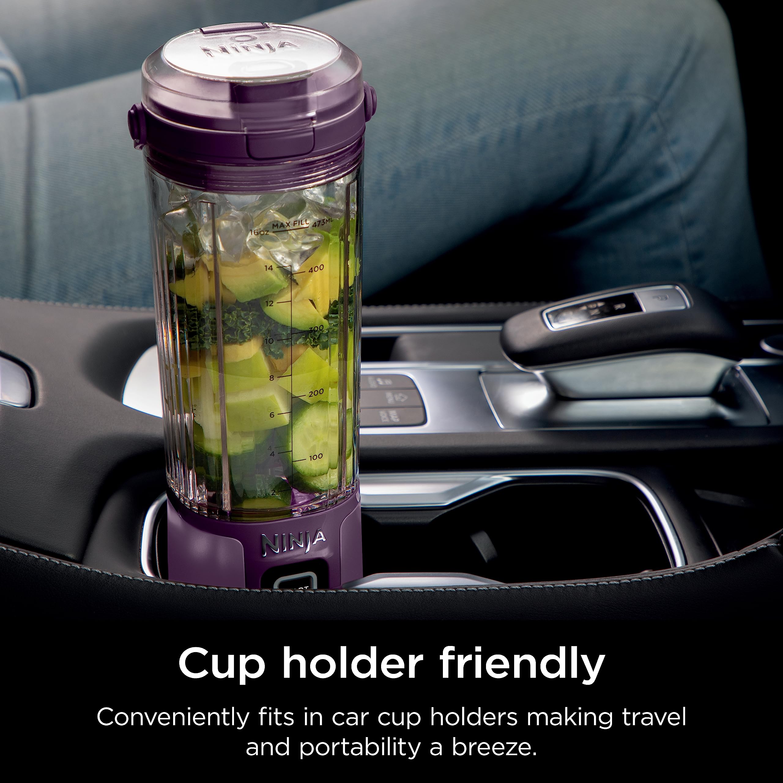 Ninja Blast Portable Blender, Cordless, 18oz. Vessel, Personal Blender For-Shakes and Smoothies, BPA Free, Leakproof-Lid and Sip Spout, USB-C Rechargeable, Dishwasher Safe Parts, Tinted Pink, BC151PK