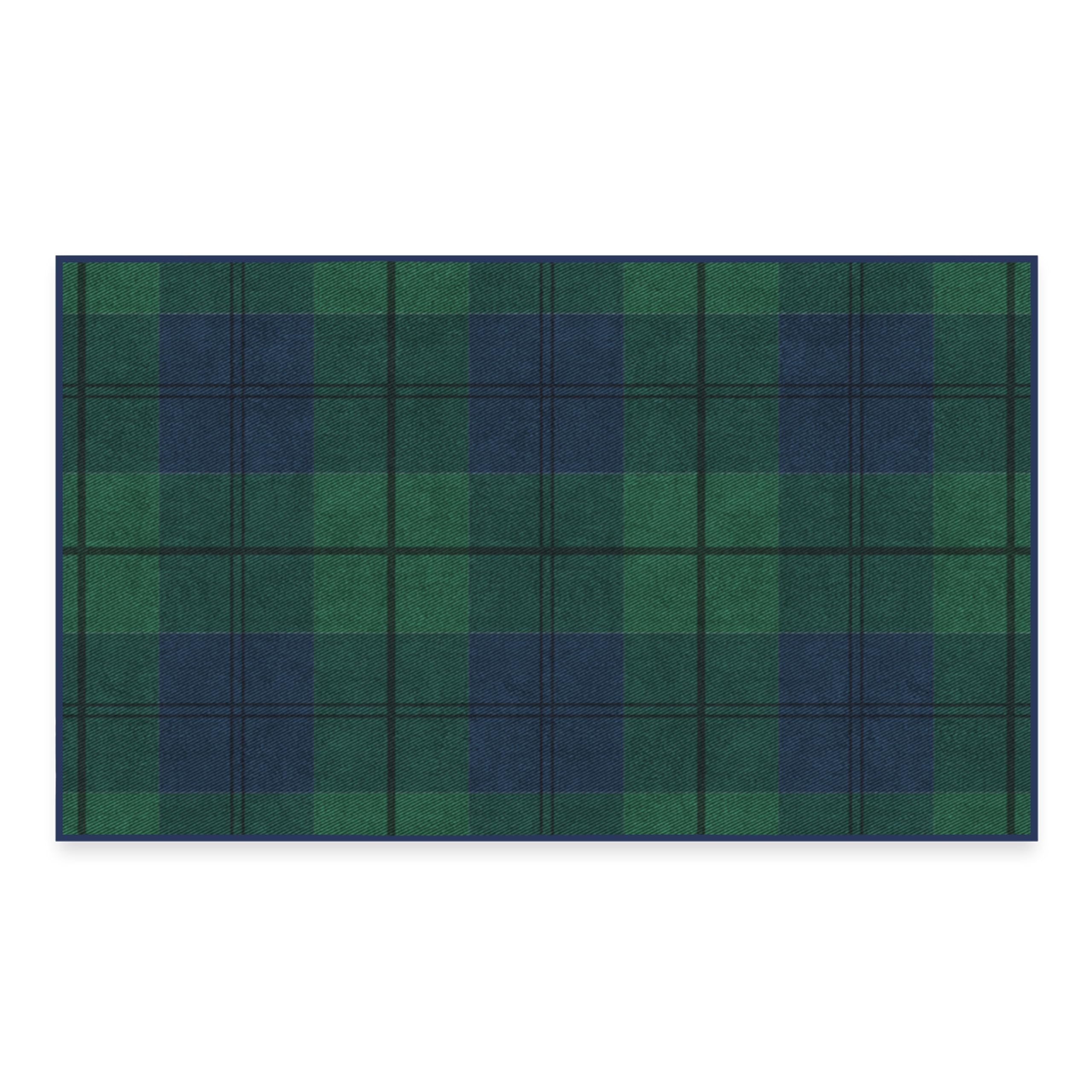 RUGGABLE Winter Plaid Washable Rug - Perfect Holiday Area Rug for Living Room Bedroom Kitchen - Pet & Child Friendly - Stain & Water Resistant - Dress Stewart Tartan Plaid 3&